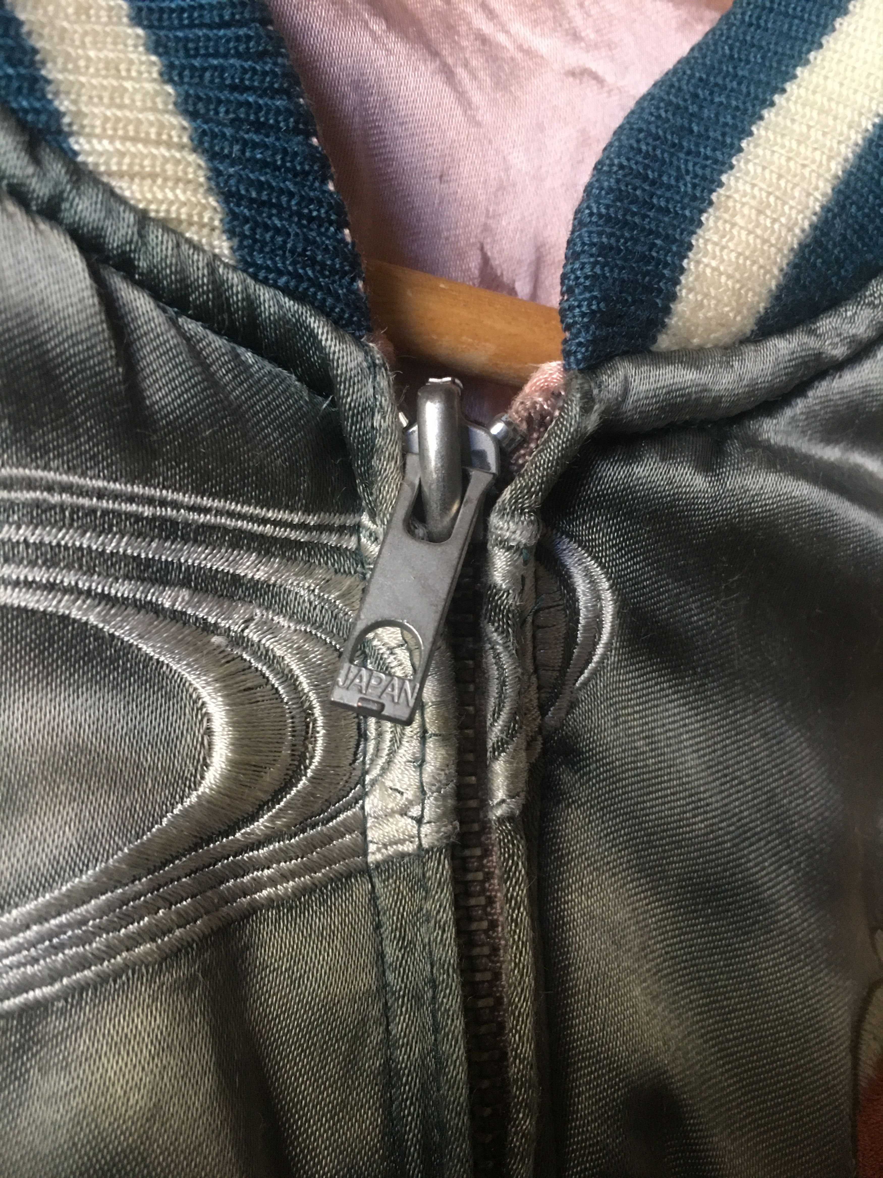 Japanese Brand × Vintage Vintage Full Print Sukajan Fish Koi Satin Reversible Jacket Size US M / EU 48-50 / 2 - 7 Thumbnail