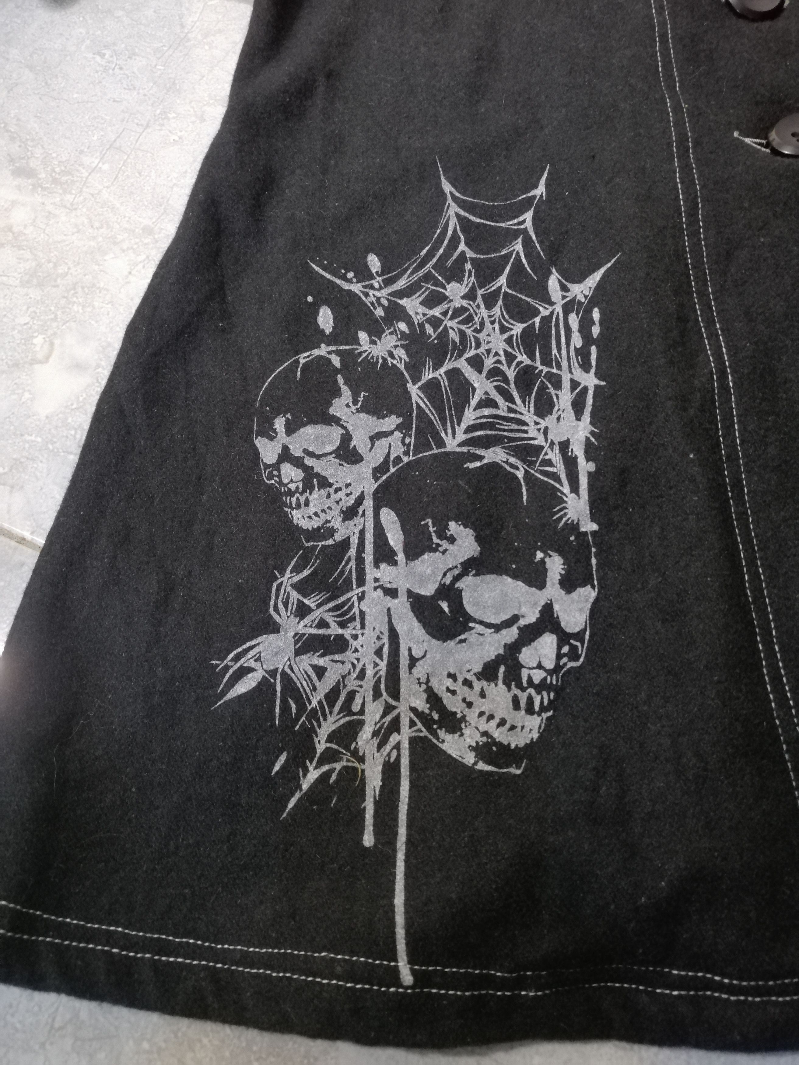 Japanese Brand H. Anarchysm For Plus Skull Long Jacket Punk Size US S / EU 44-46 / 1 - 4 Thumbnail