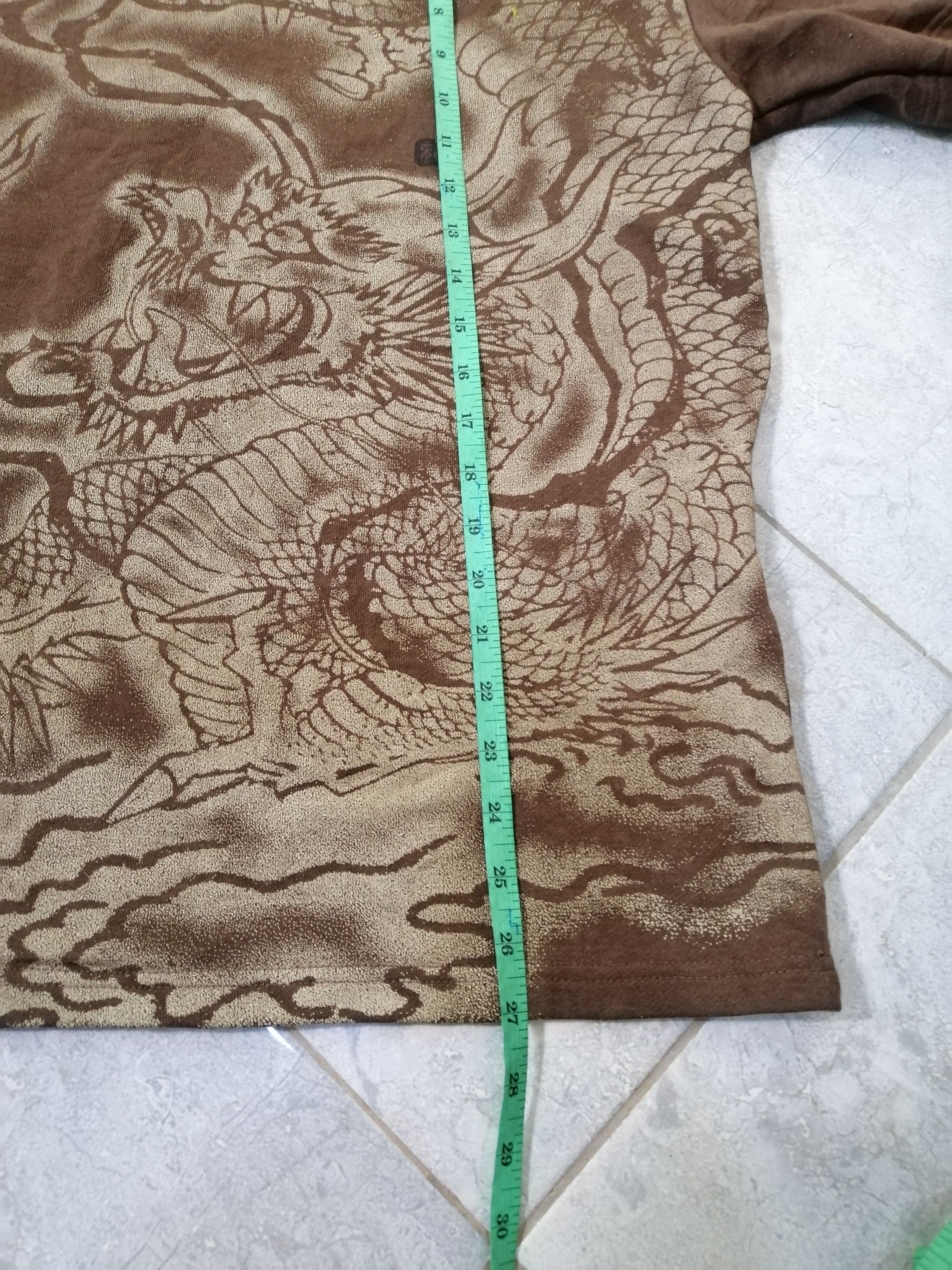 Japanese Brand Dragon Art Short Sleeve Sweat Over Print Sick Inner Size US L / EU 52-54 / 3 - 8 Thumbnail