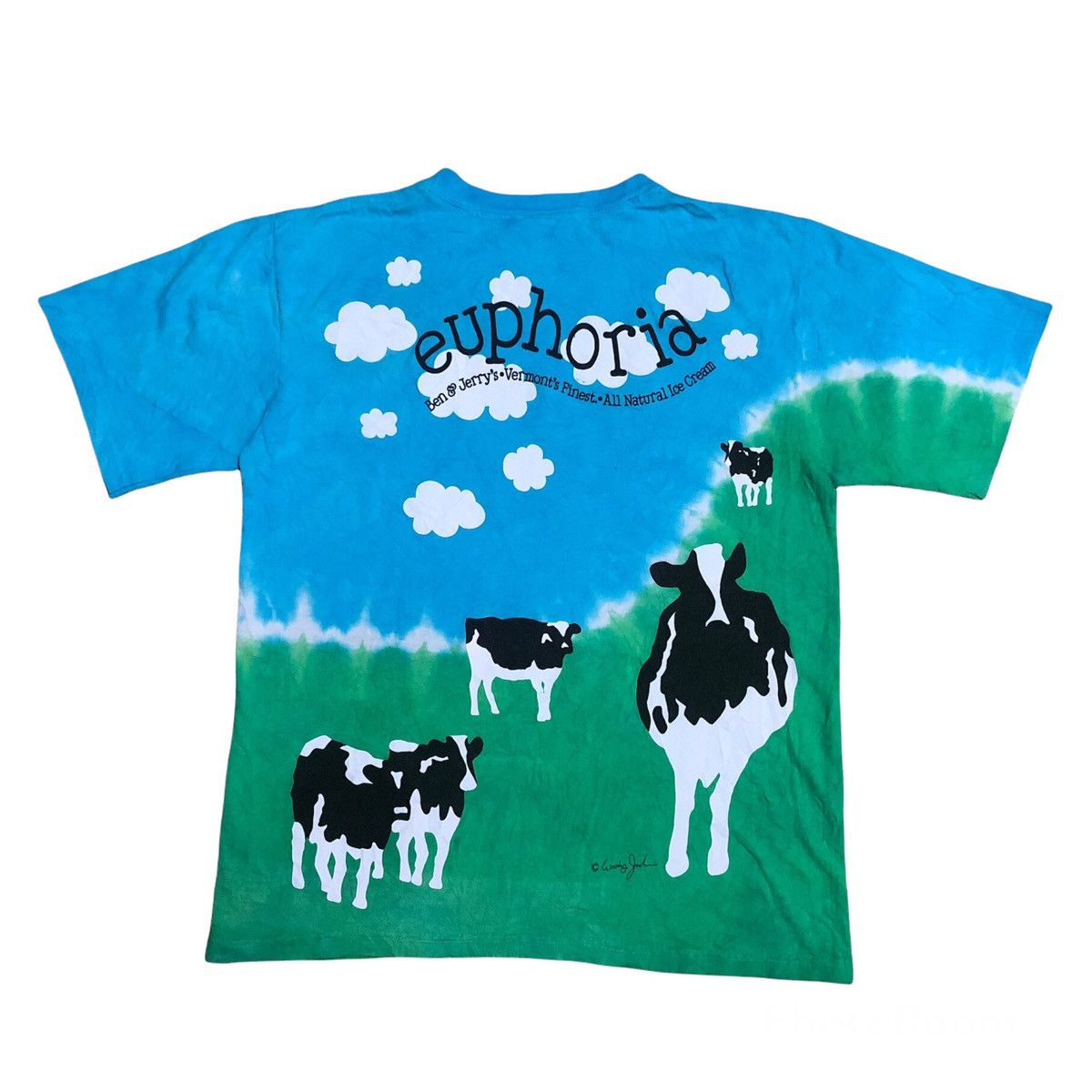 Vintage Vintage Ben And Jerry Ice Cream Euphoria All Over Print Tee Size US S / EU 44-46 / 1 - 2 Thumbnail