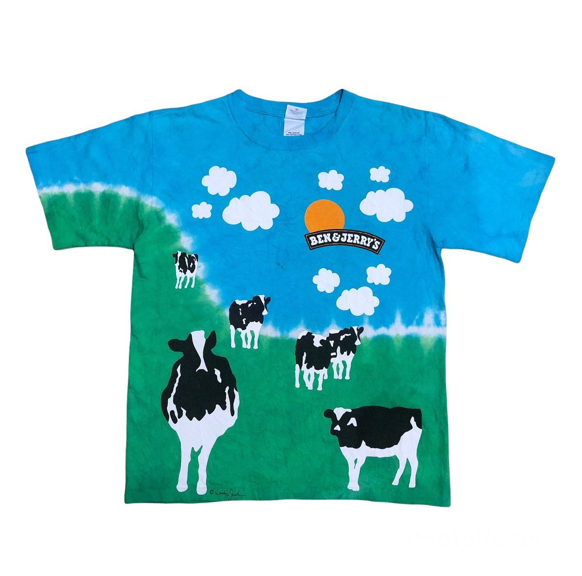 Vintage Vintage Ben And Jerry Ice Cream Euphoria All Over Print Tee Size US S / EU 44-46 / 1 - 1 Thumbnail