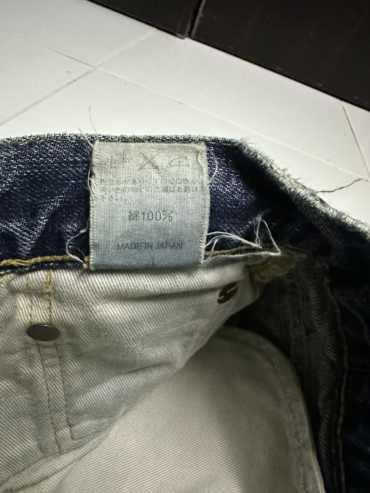 Japanese Brand Vintage 80s Ameyoko hinoya v stich sashiko boro blue jeans Size US 32 / EU 48 - 6 Thumbnail