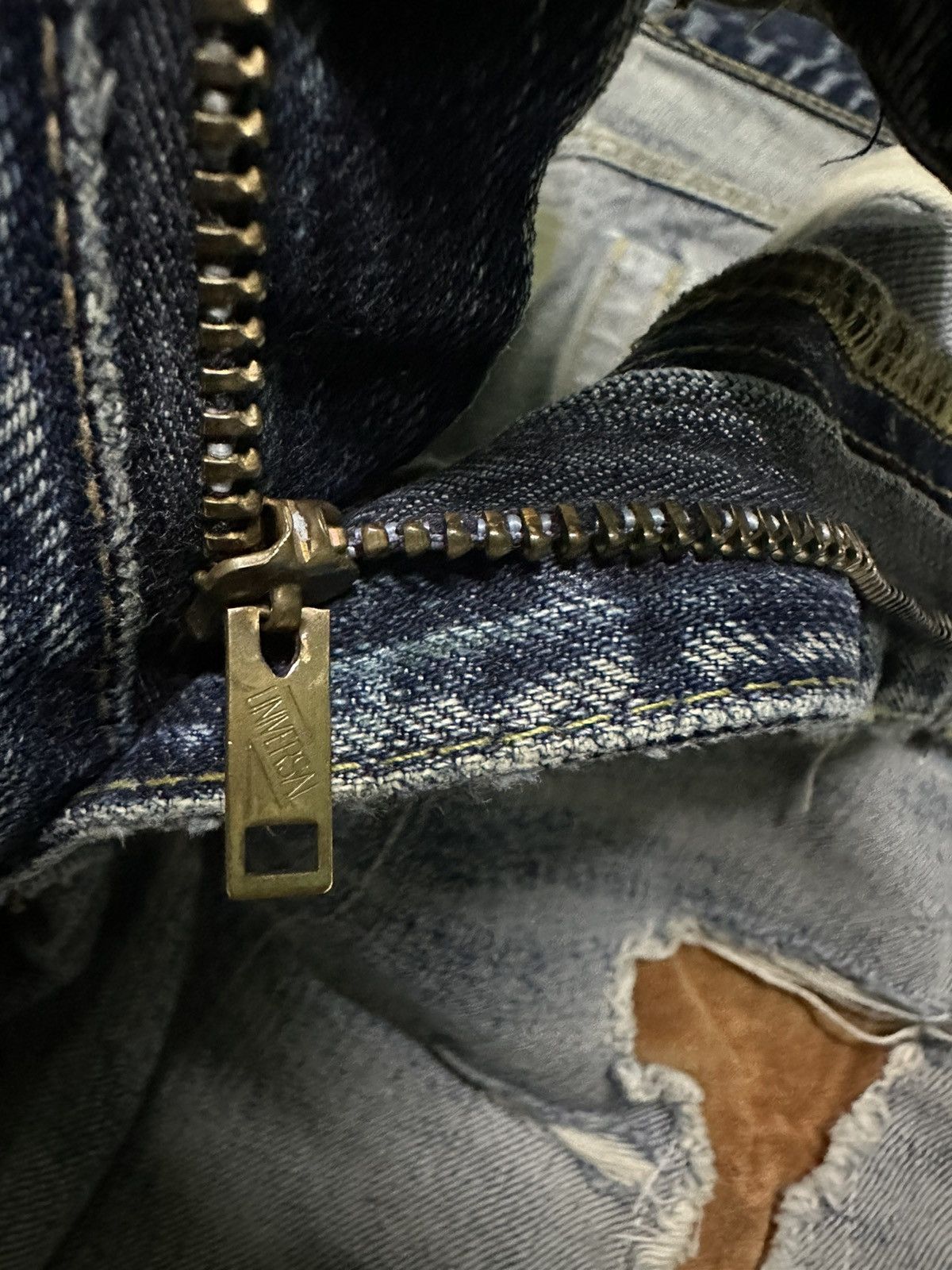 Japanese Brand Vintage 80s Ameyoko hinoya v stich sashiko boro blue jeans Size US 32 / EU 48 - 10 Thumbnail