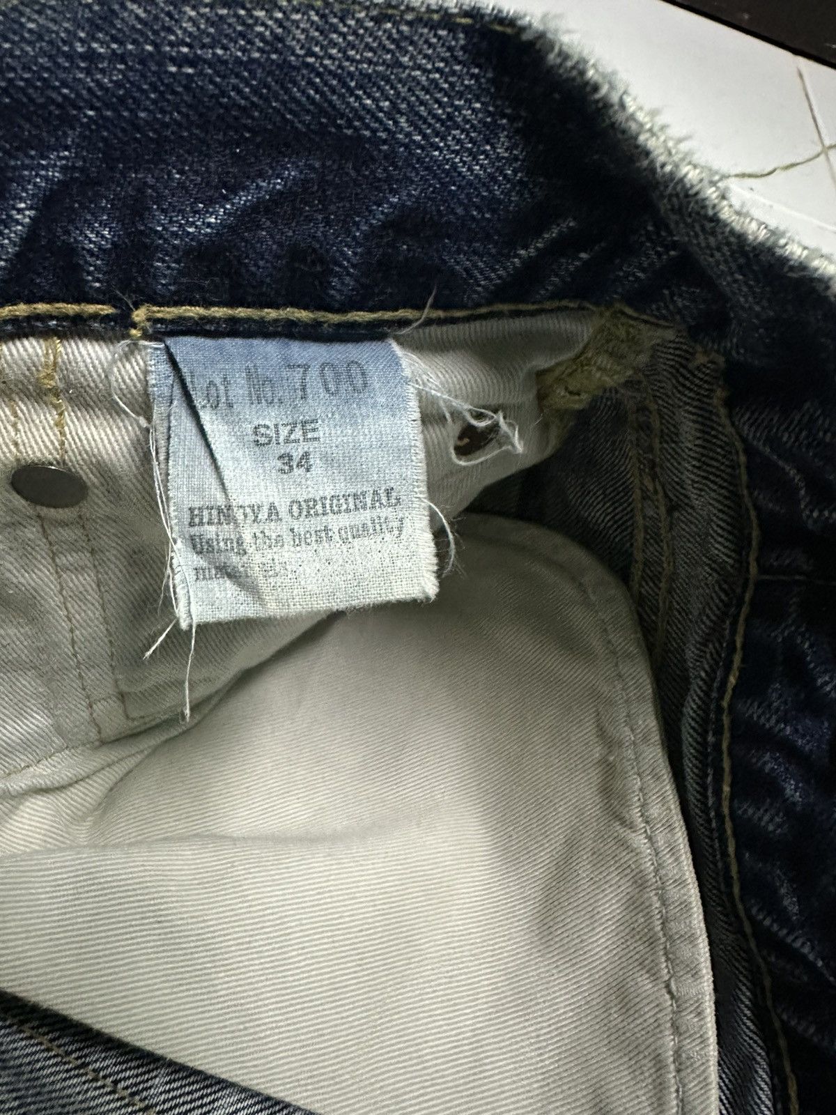 Japanese Brand Vintage 80s Ameyoko hinoya v stich sashiko boro blue jeans Size US 32 / EU 48 - 8 Thumbnail