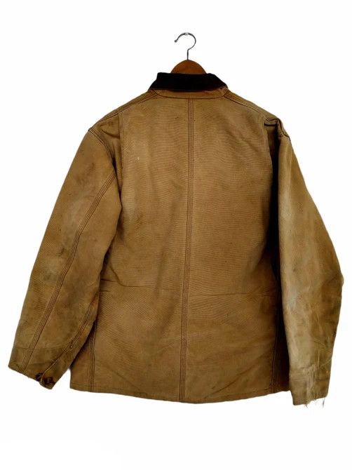 Carhartt Vintage 90s Detroit Distressed Carhartt Blanket Chore Jacket Size US L / EU 52-54 / 3 - 3 Thumbnail