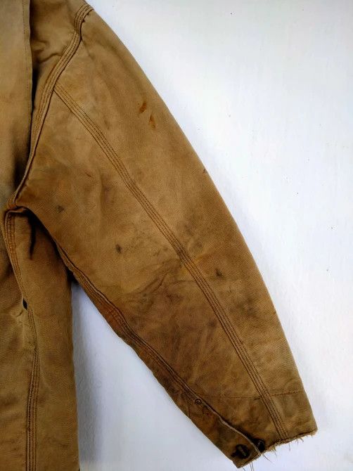 Carhartt Vintage 90s Detroit Distressed Carhartt Blanket Chore Jacket Size US L / EU 52-54 / 3 - 9 Thumbnail