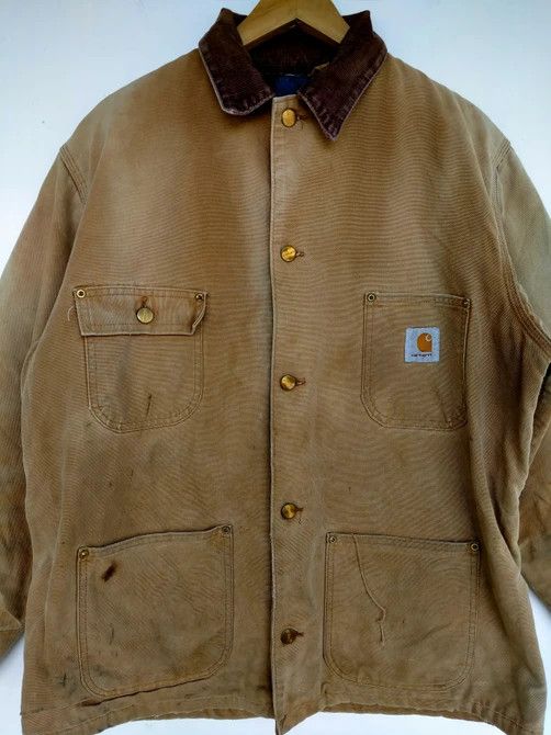 Carhartt Vintage 90s Detroit Distressed Carhartt Blanket Chore Jacket Size US L / EU 52-54 / 3 - 4 Thumbnail
