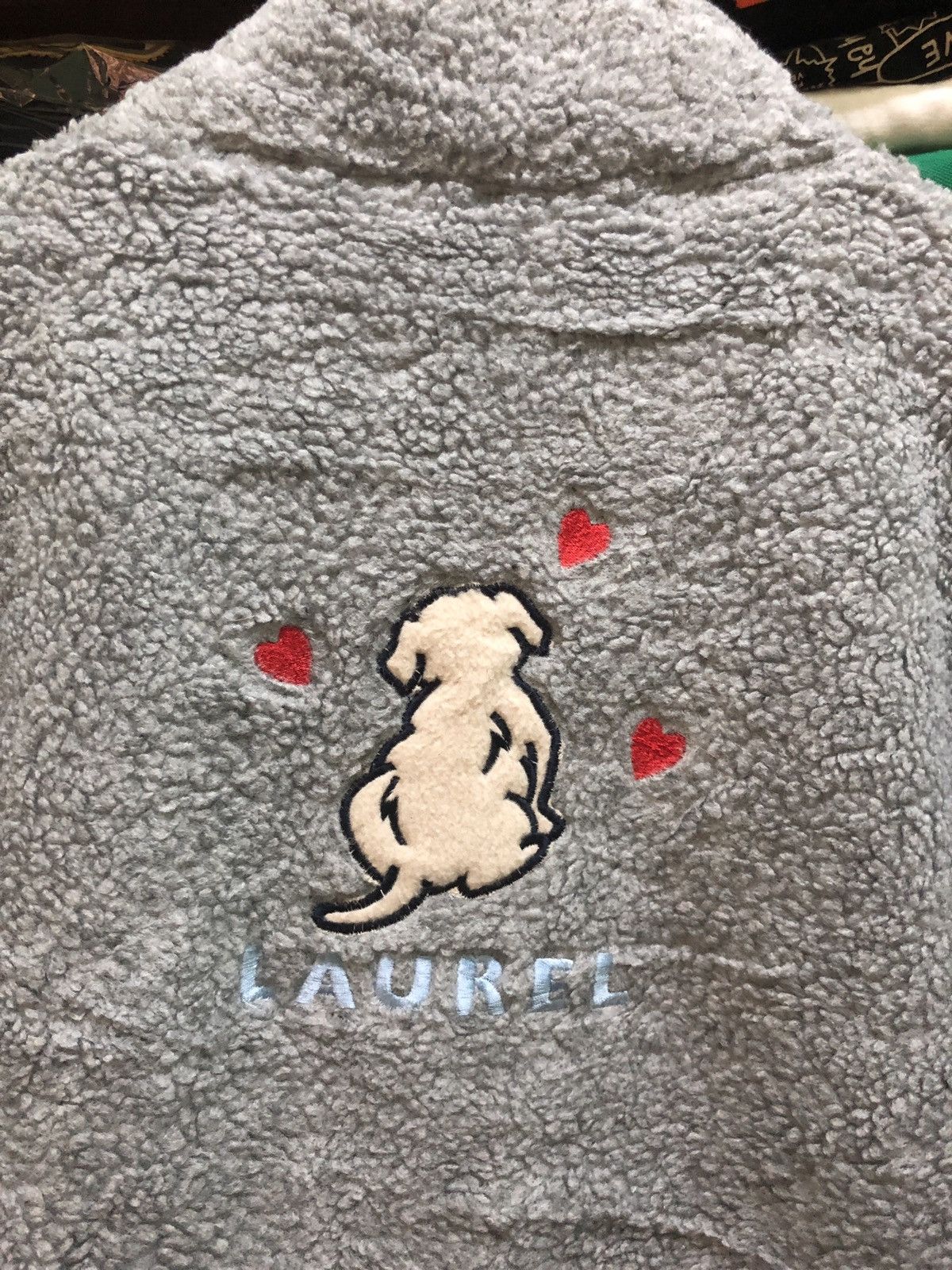Japanese Brand × Vintage Vintage Kobe Laurel Running Puppy Printed Embroidery Fleece Size US L / EU 52-54 / 3 - 4 Thumbnail