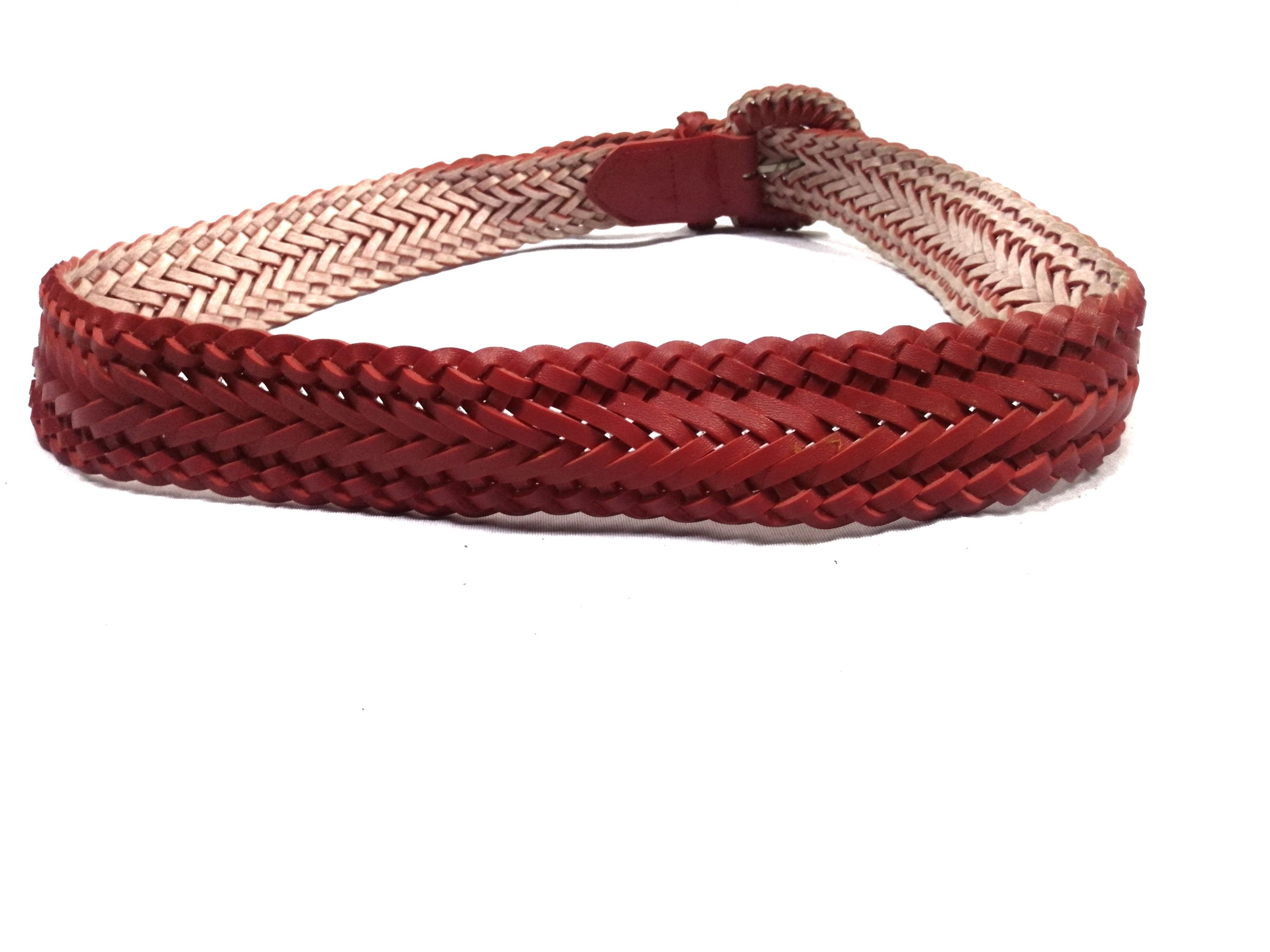 Japanese Brand × Other Red Leather Big Buckle Belt Size ONE SIZE - 2 Thumbnail