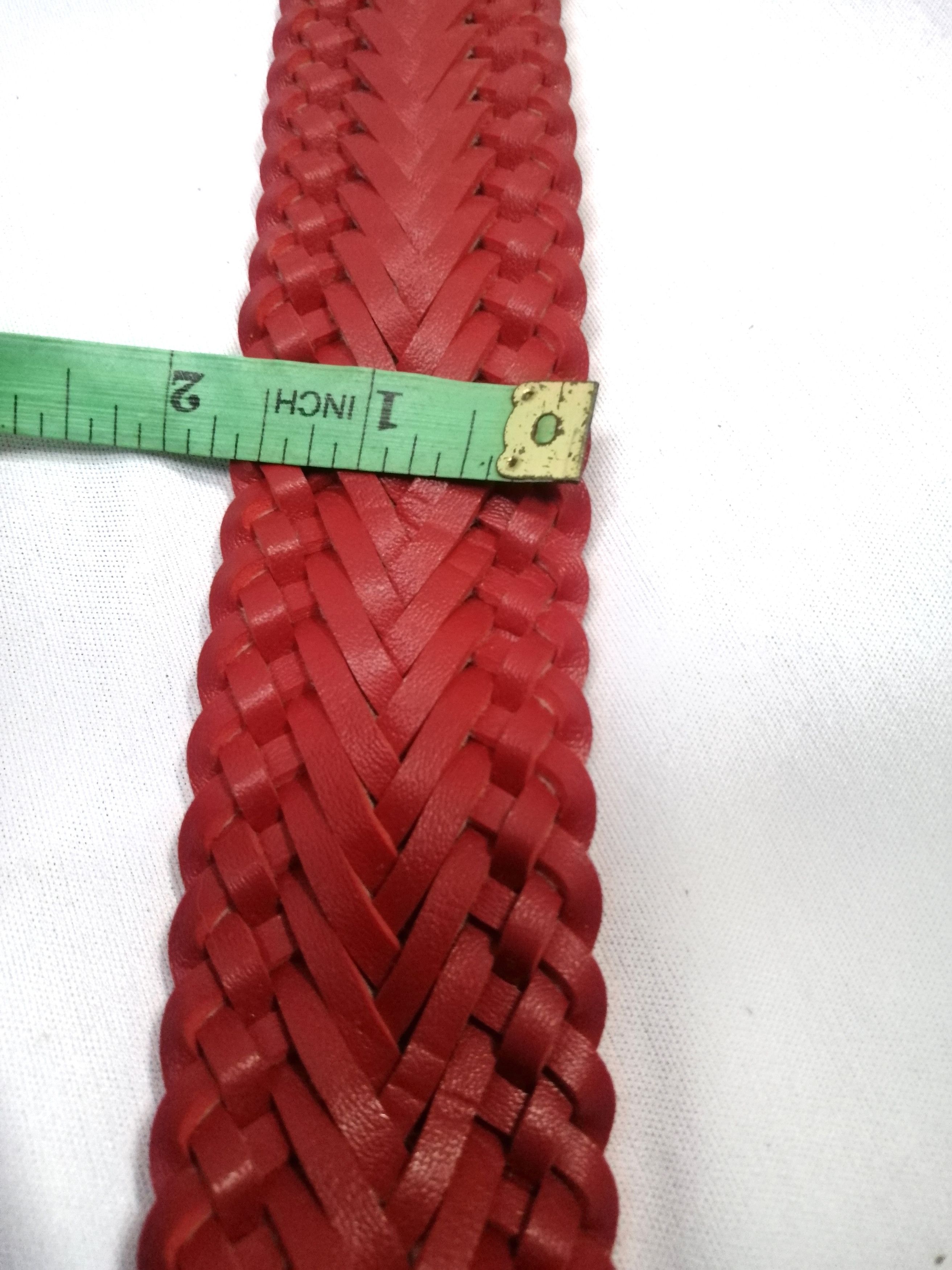 Japanese Brand × Other Red Leather Big Buckle Belt Size ONE SIZE - 5 Thumbnail