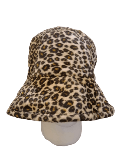 Japanese Brand Leopard Bucket Hat Wool Fleece Size ONE SIZE - 3 Thumbnail