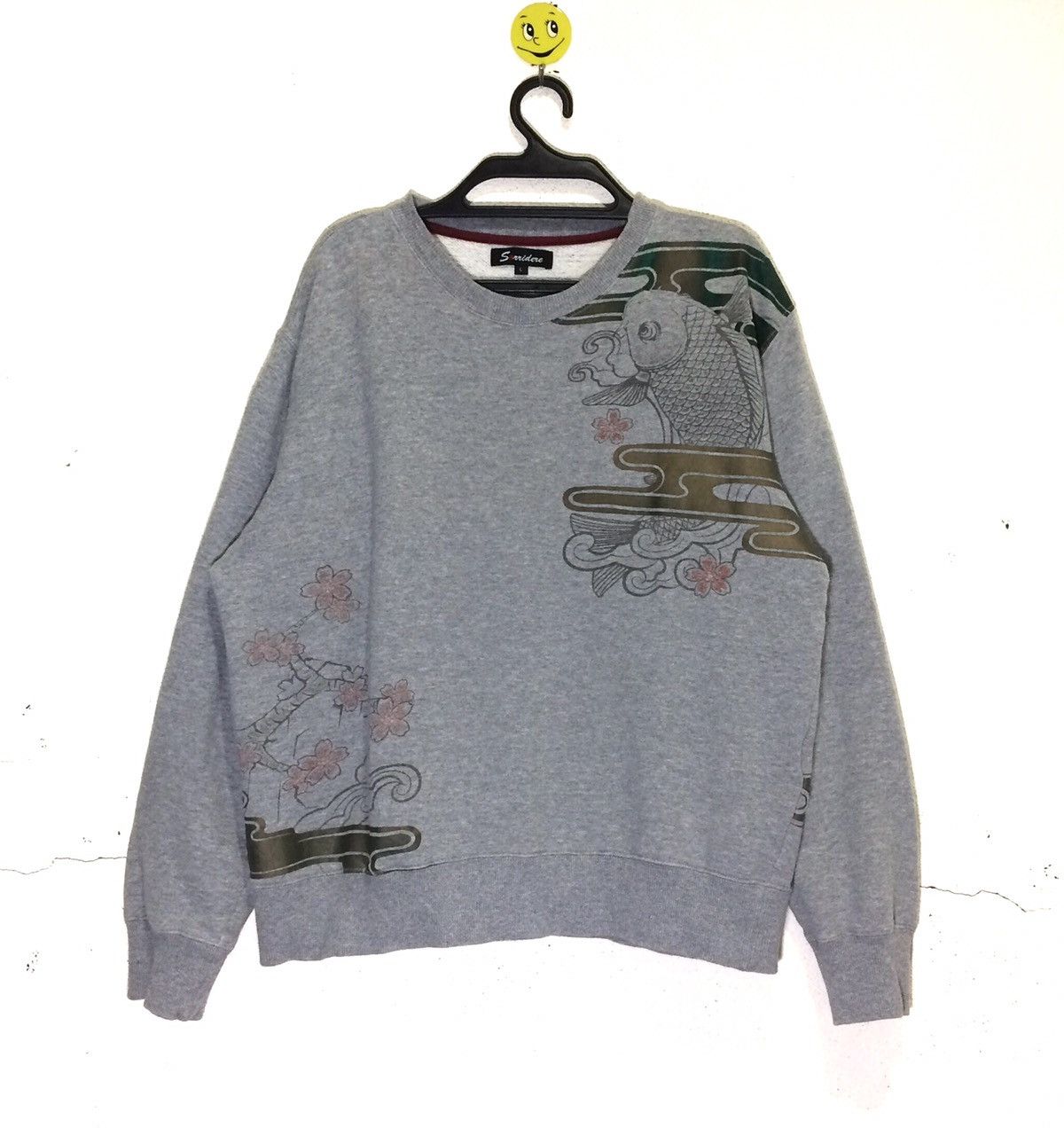 Japanese Brand Sukajan Fish Koi Crewneck Sakura Jumper Japan Fashion Size US M / EU 48-50 / 2 - 2 Thumbnail