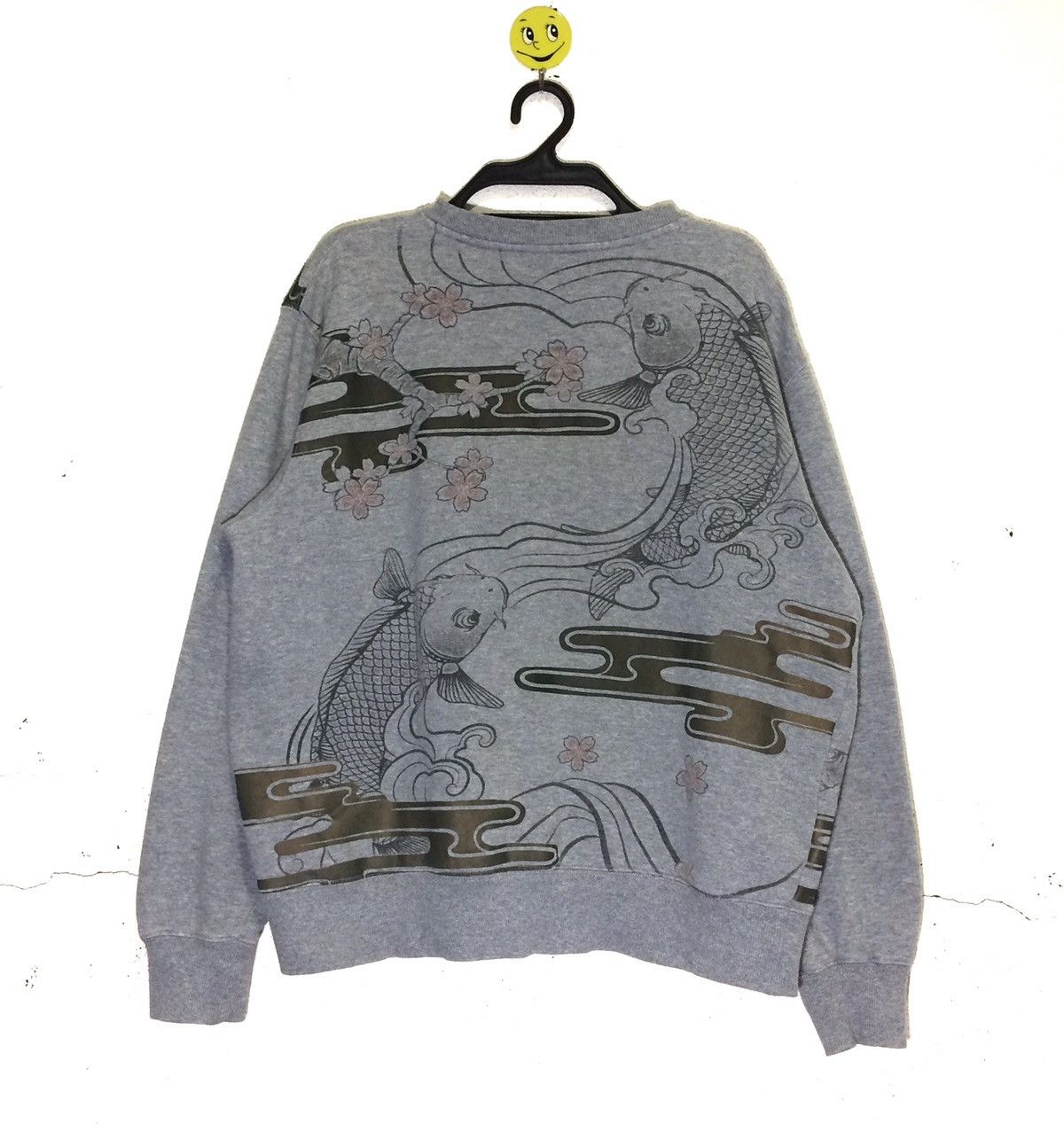 Japanese Brand Sukajan Fish Koi Crewneck Sakura Jumper Japan Fashion Size US M / EU 48-50 / 2 - 1 Thumbnail