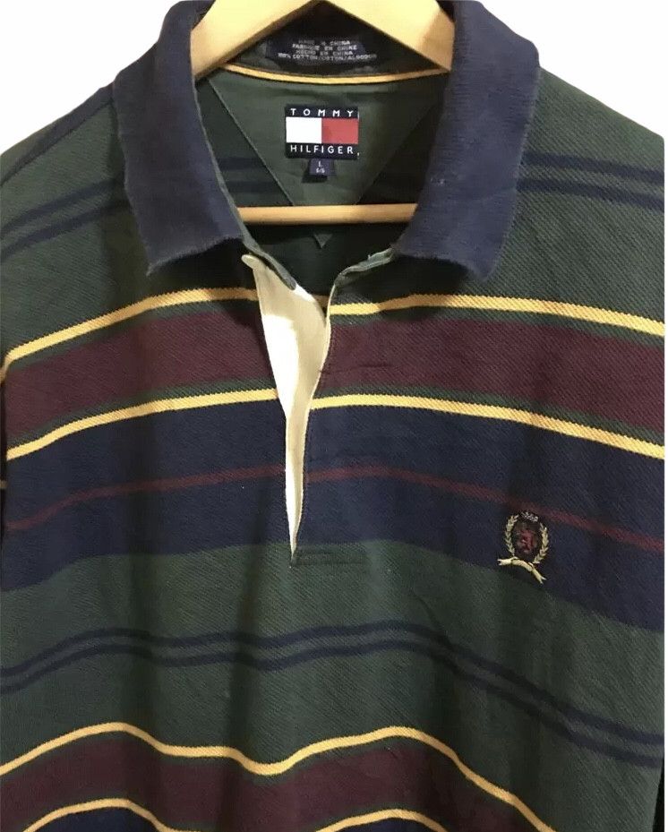 Tommy Hilfiger Vintage Tommy Hilfiger Striped Rugby Shirt Size US L / EU 52-54 / 3 - 4 Thumbnail