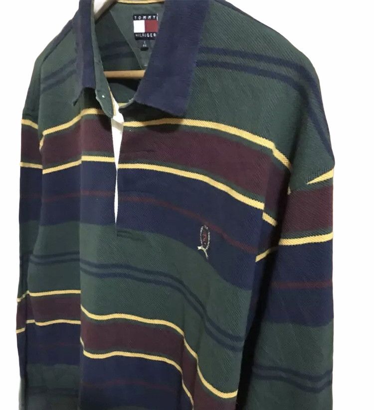 Tommy Hilfiger Vintage Tommy Hilfiger Striped Rugby Shirt Size US L / EU 52-54 / 3 - 2 Thumbnail
