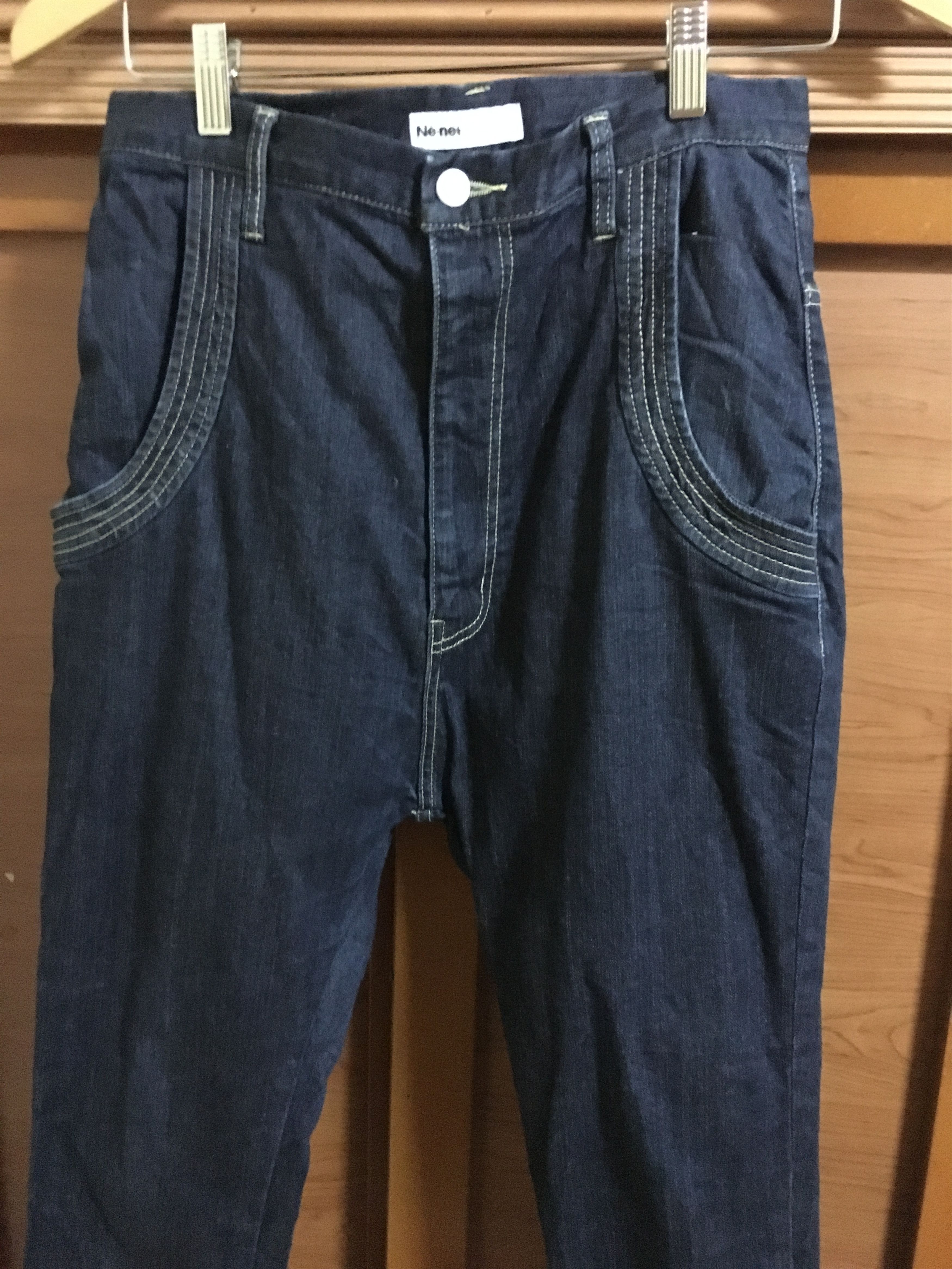 Issey Miyake Issey Miyake Designer Ne-net Embroidered Denim Jeans Size US 29 - 3 Thumbnail