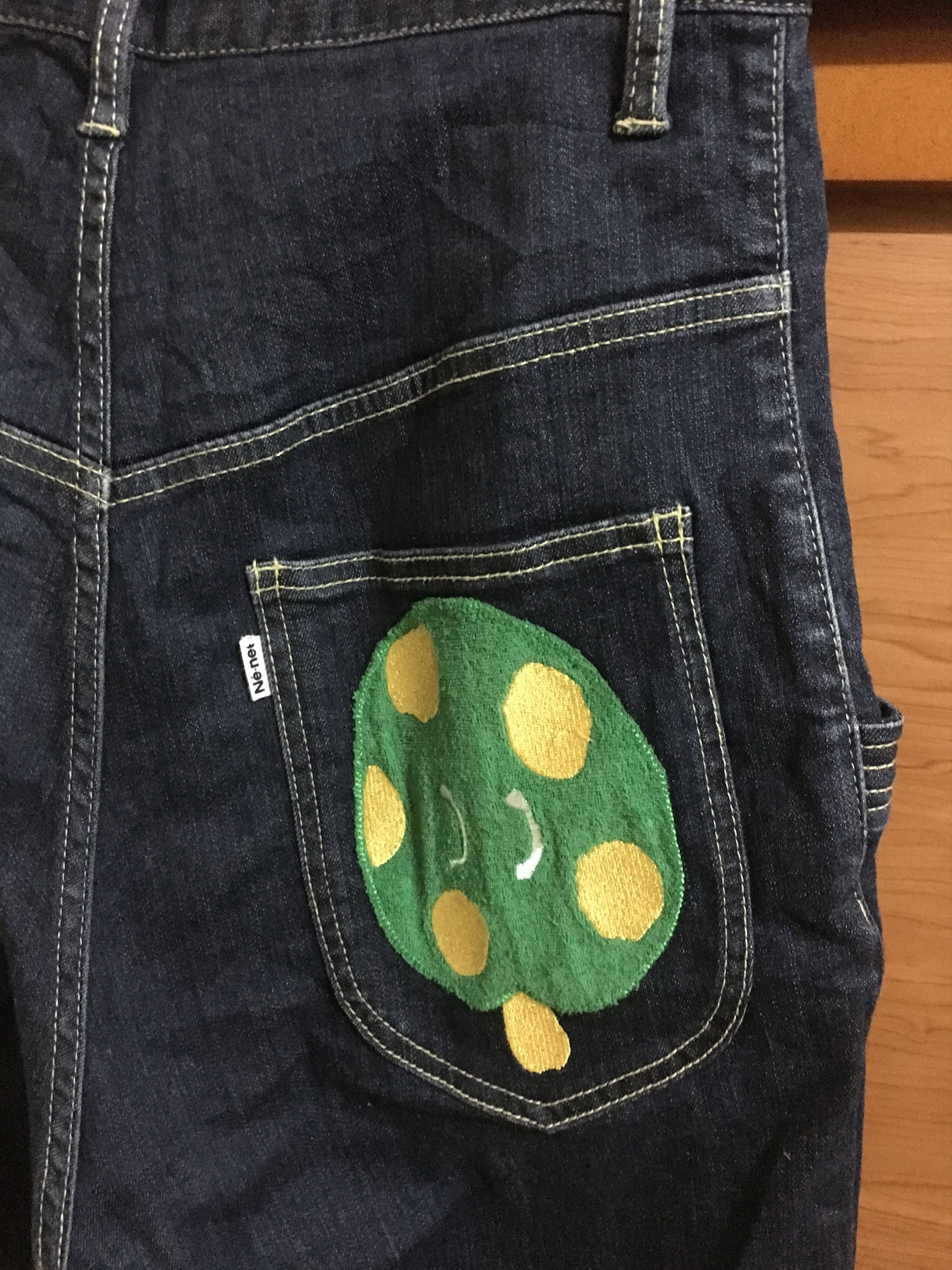Issey Miyake Issey Miyake Designer Ne-net Embroidered Denim Jeans Size US 29 - 6 Thumbnail