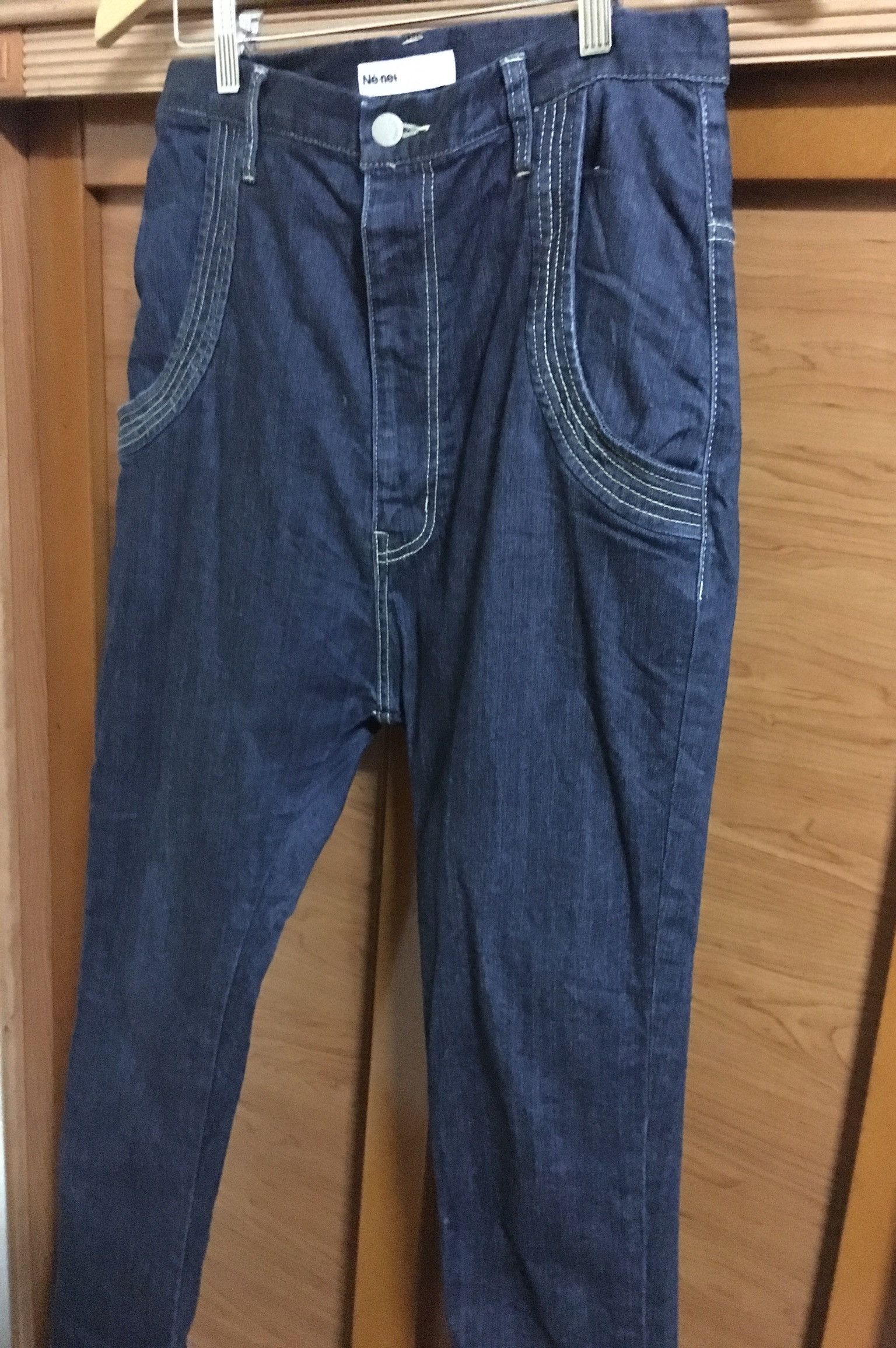 Issey Miyake Issey Miyake Designer Ne-net Embroidered Denim Jeans Size US 29 - 4 Thumbnail