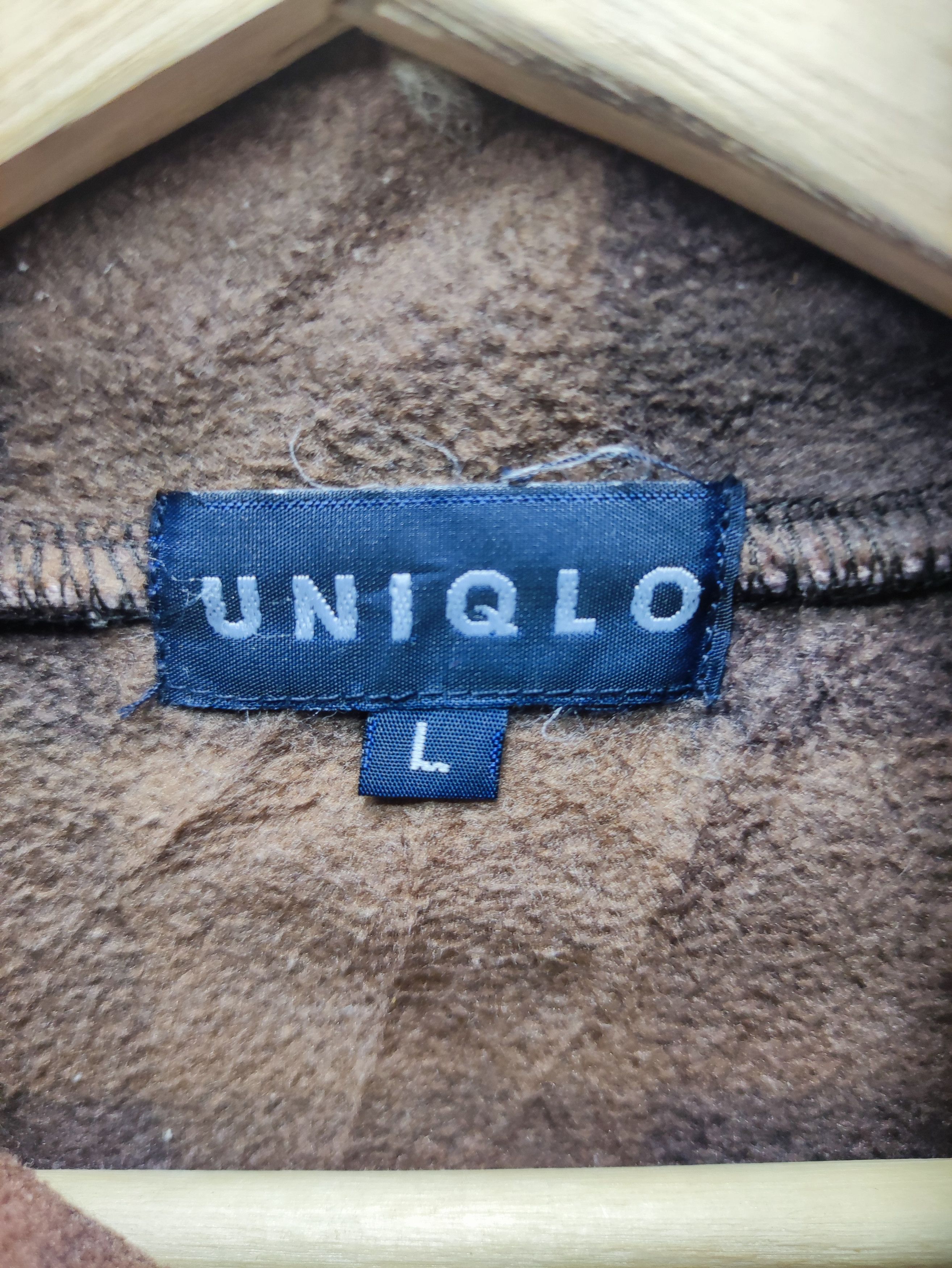 Uniqlo Vintage 90s Uniqlo Sweater Checkered Fleece Half Zipper Size US L / EU 52-54 / 3 - 2 Thumbnail