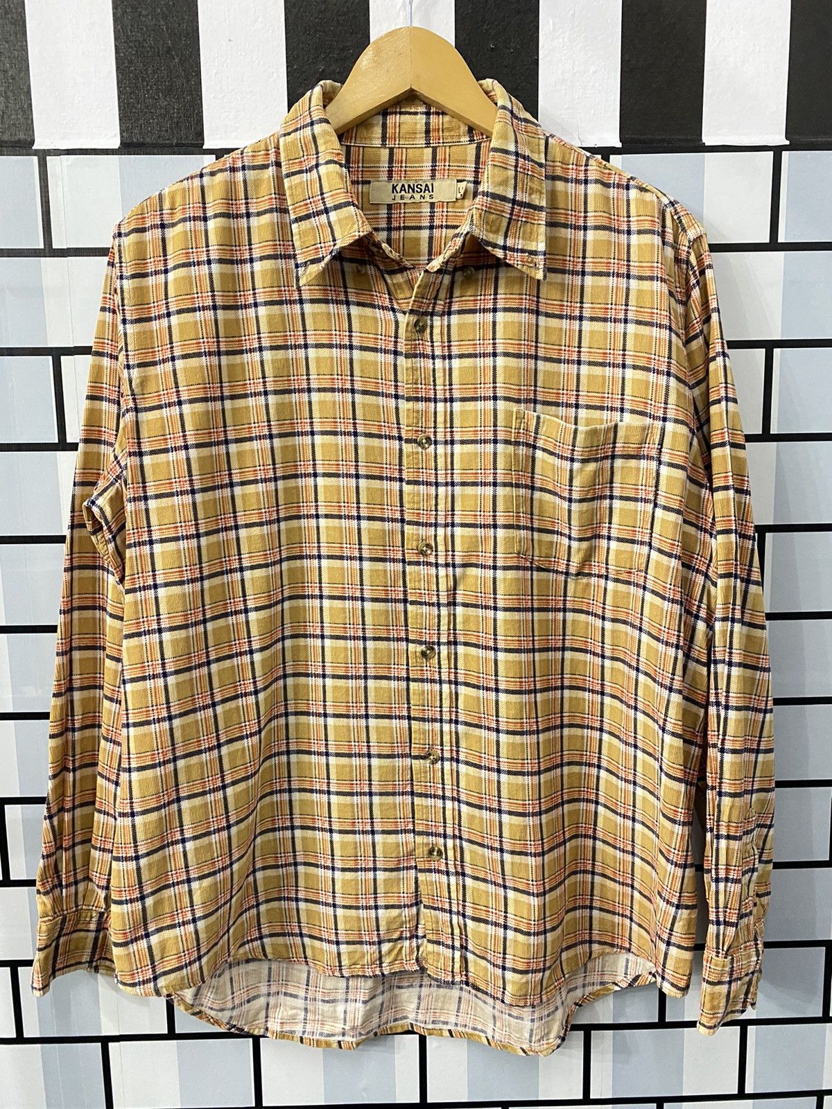 Kansai Yamamoto Kansai Jeans By Kansai Yamamoto Flannel Shirt Size US XL / EU 56 / 4 - 1 Thumbnail