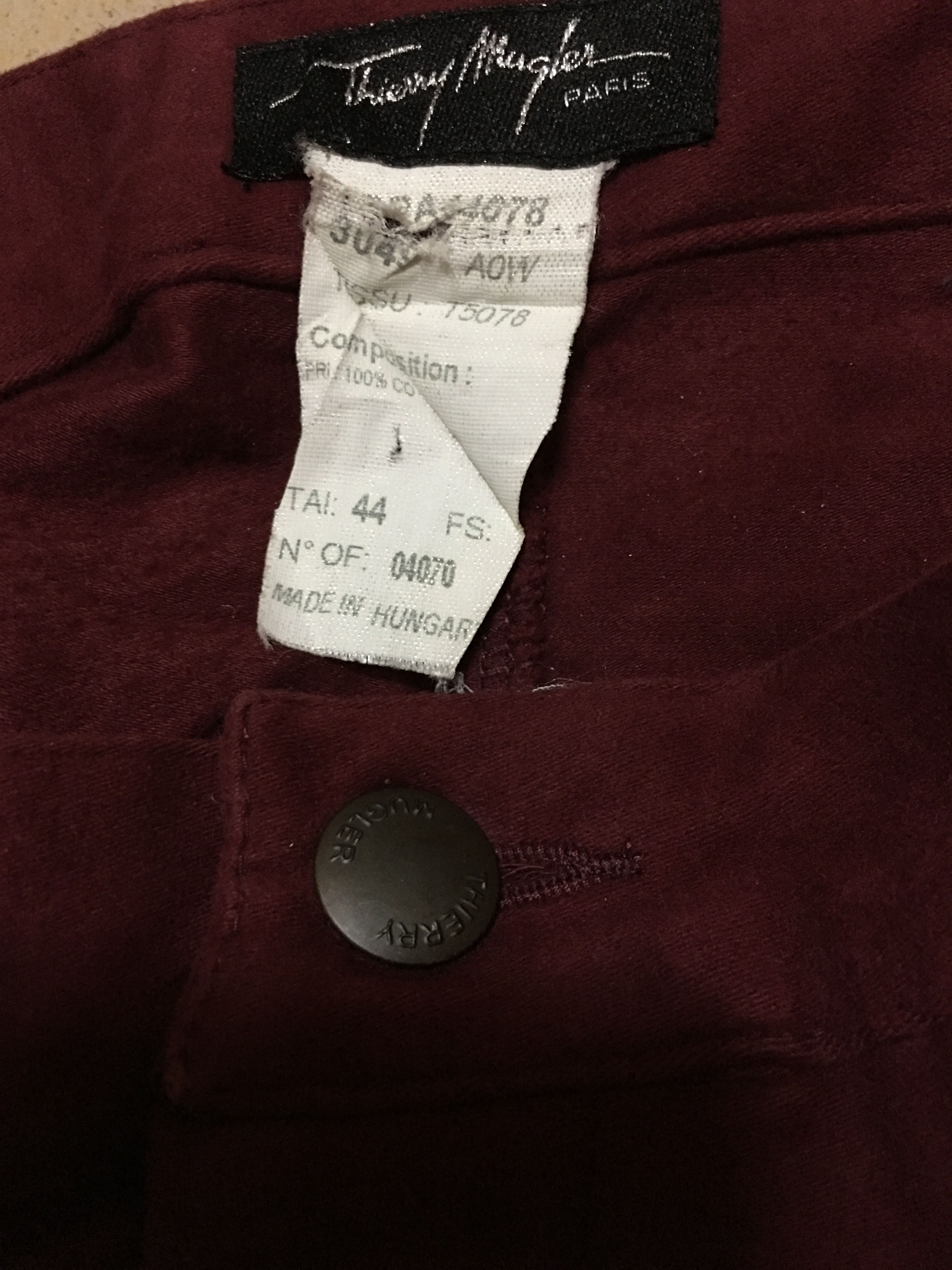 Thierry Mugler × Vintage Casual Valvet Pant by Thierry Mugler size 32 Size US 32 / EU 48 - 9 Thumbnail