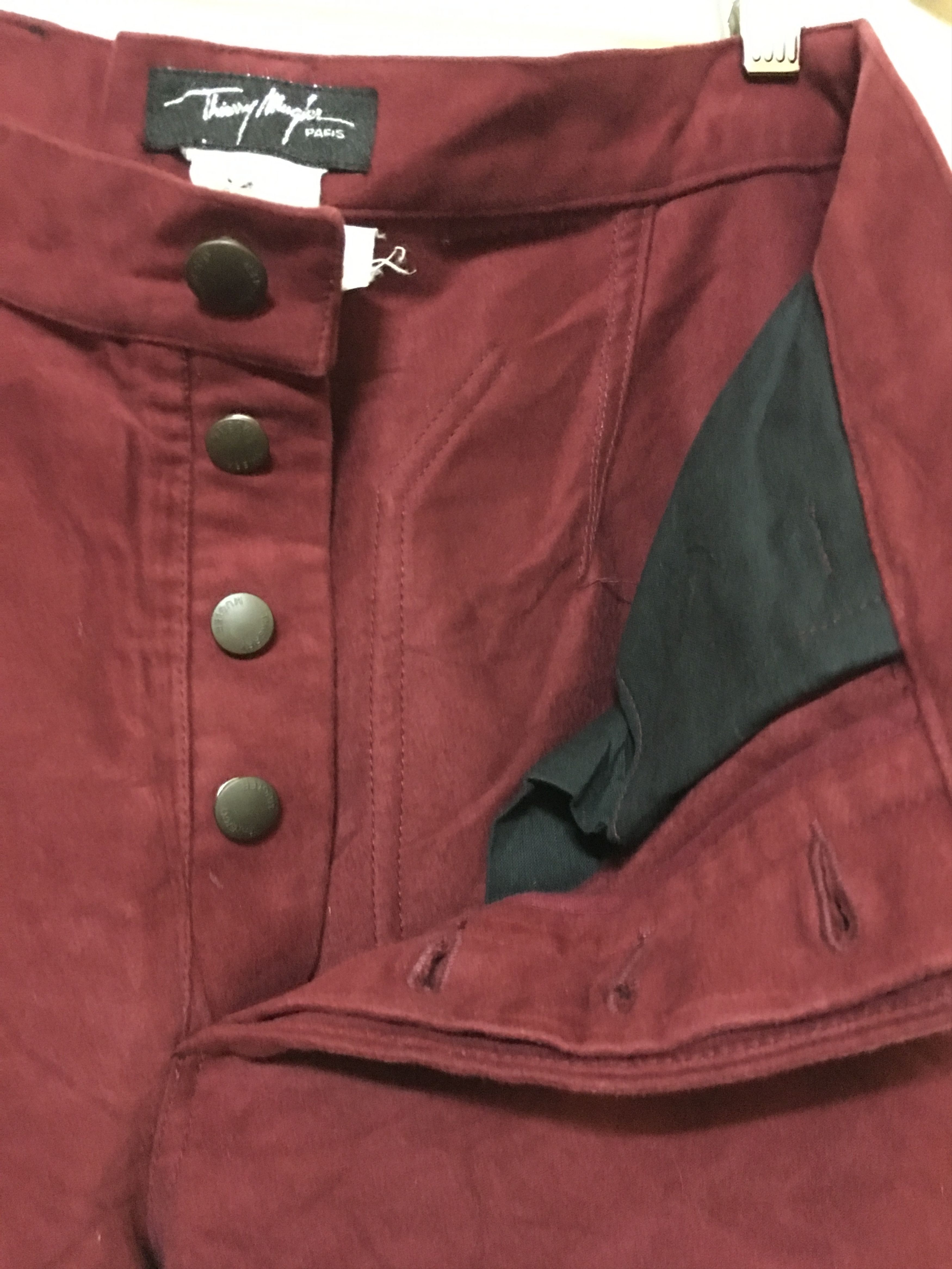 Thierry Mugler × Vintage Casual Valvet Pant by Thierry Mugler size 32 Size US 32 / EU 48 - 8 Thumbnail