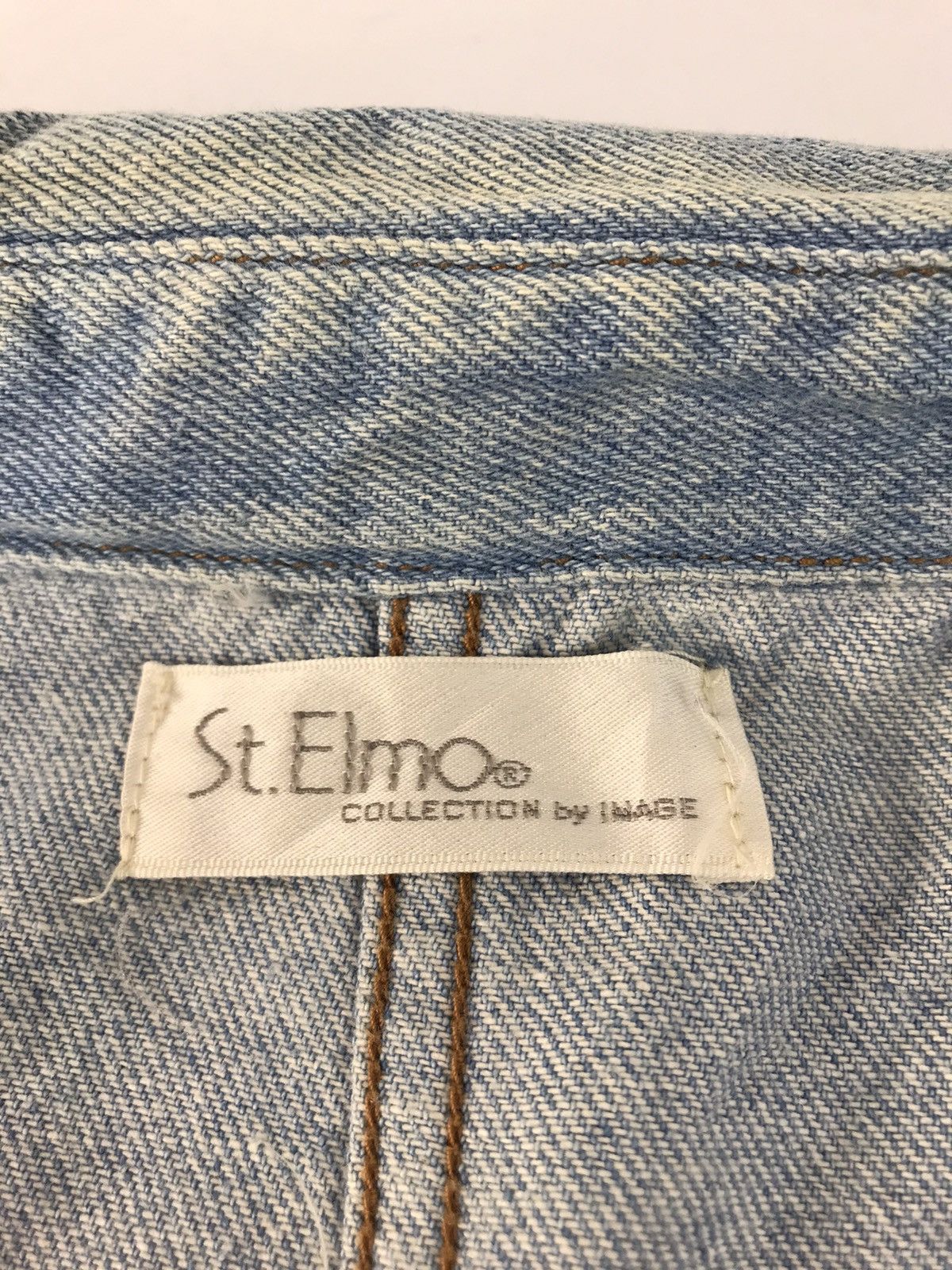 Japanese Brand × Vintage St. Elmo Denim Jacket Trucker Button Inspired Designer Size US M / EU 48-50 / 2 - 6 Thumbnail