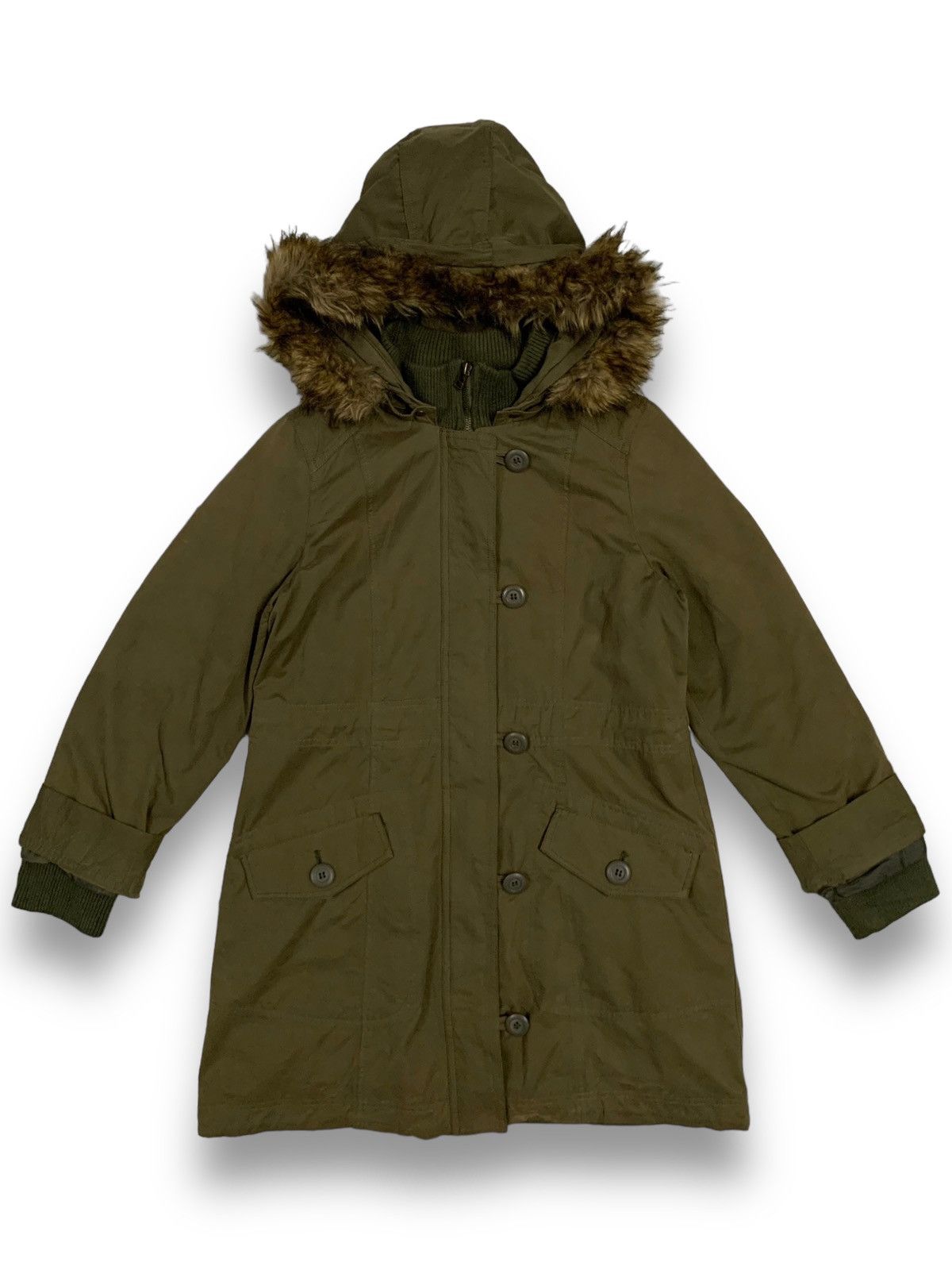 Japanese Brand Japanese Brand A.V.V Standard Faux Fur Military Parka Jacket Size L / US 10 / IT 46 - 1 Thumbnail