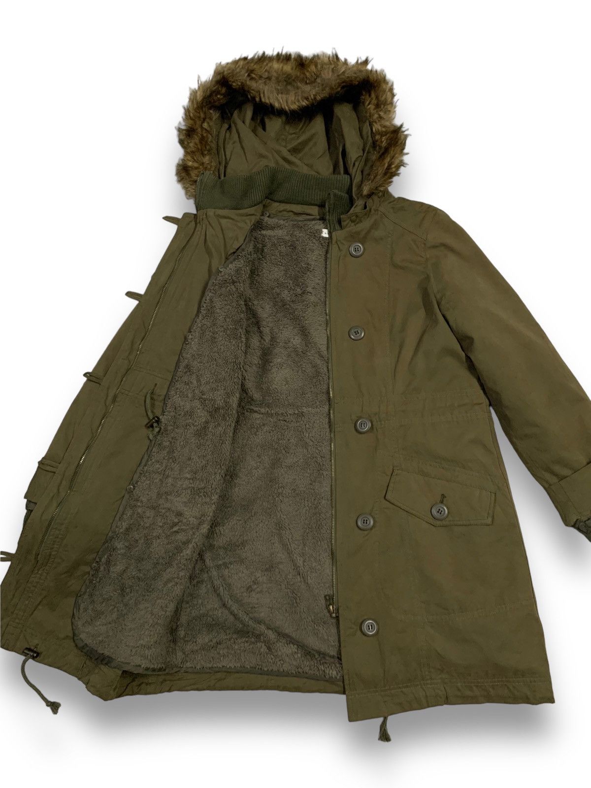 Japanese Brand Japanese Brand A.V.V Standard Faux Fur Military Parka Jacket Size L / US 10 / IT 46 - 3 Thumbnail