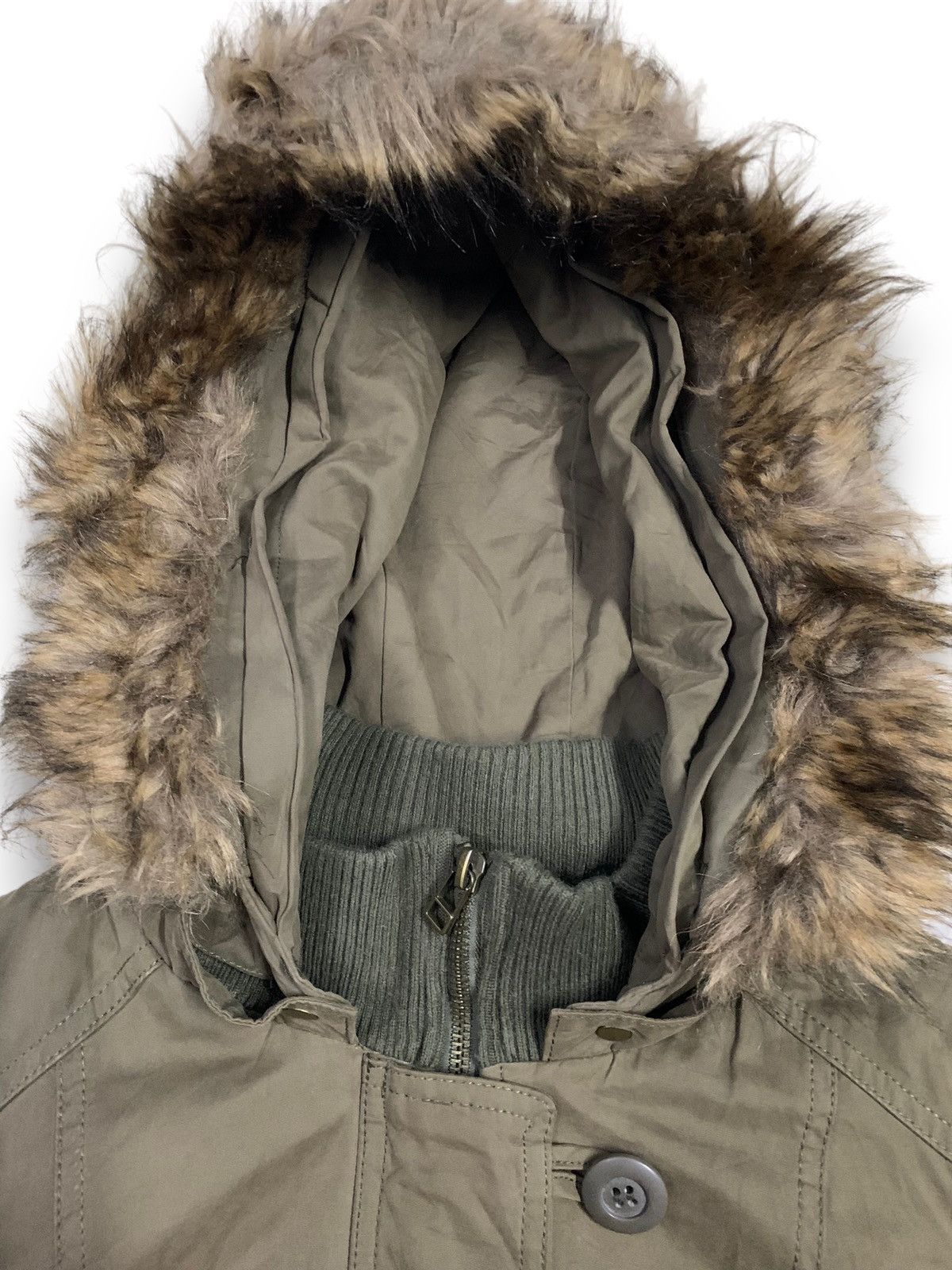 Japanese Brand Japanese Brand A.V.V Standard Faux Fur Military Parka Jacket Size L / US 10 / IT 46 - 6 Thumbnail