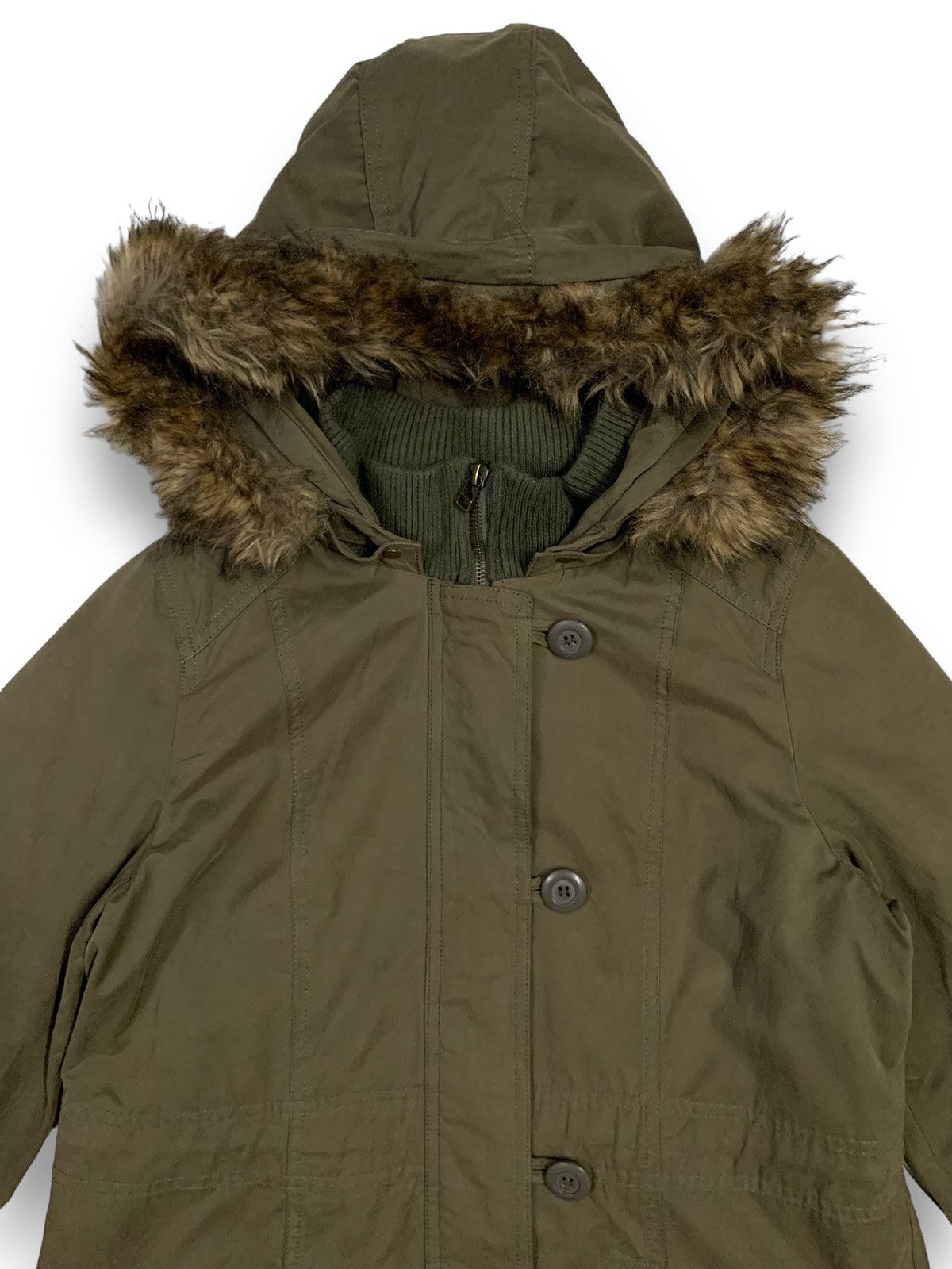 Japanese Brand Japanese Brand A.V.V Standard Faux Fur Military Parka Jacket Size L / US 10 / IT 46 - 5 Thumbnail