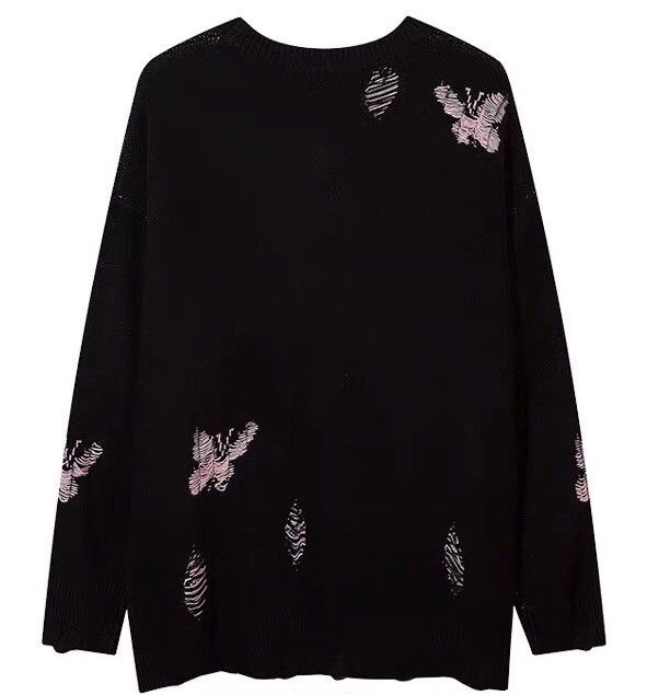 Japanese Brand × Vintage Retro fashion butterfly ripped knitwear sweater Size US M / EU 48-50 / 2 - 2 Thumbnail