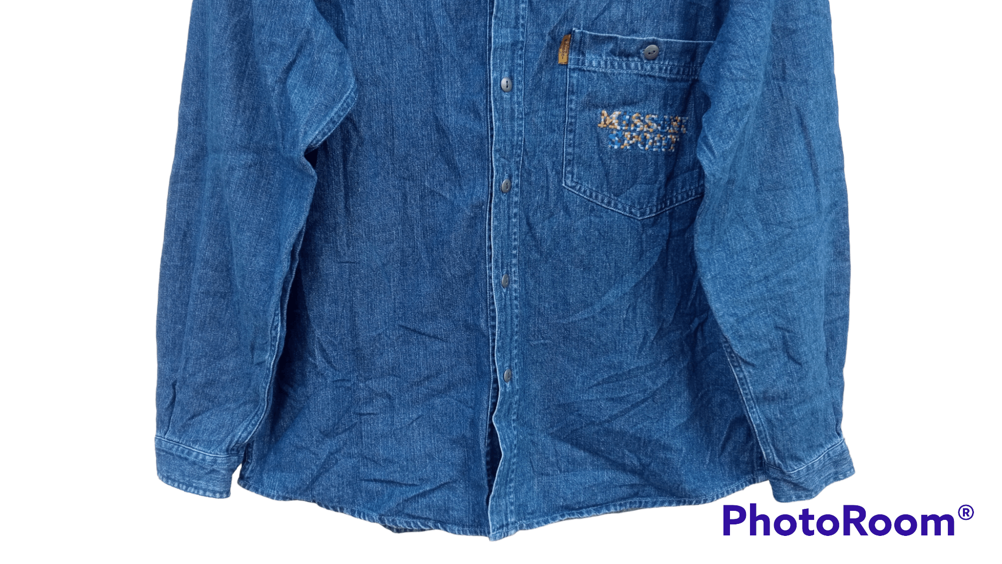 Missoni 🔥🔥Missoni Sport Embroidery Spell Out Denim Shirt Size US M / EU 48-50 / 2 - 17 Thumbnail