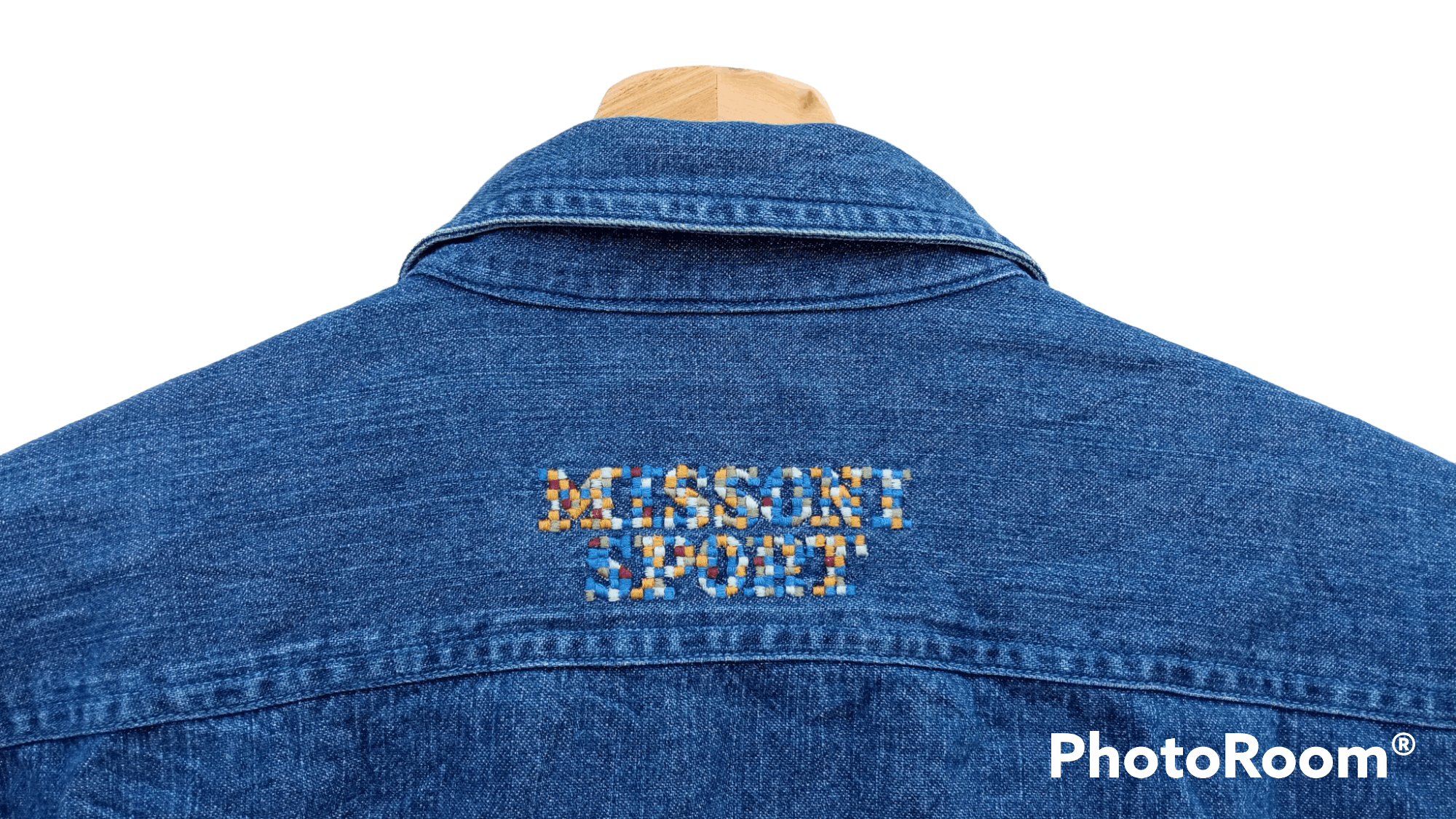 Missoni 🔥🔥Missoni Sport Embroidery Spell Out Denim Shirt Size US M / EU 48-50 / 2 - 24 Thumbnail