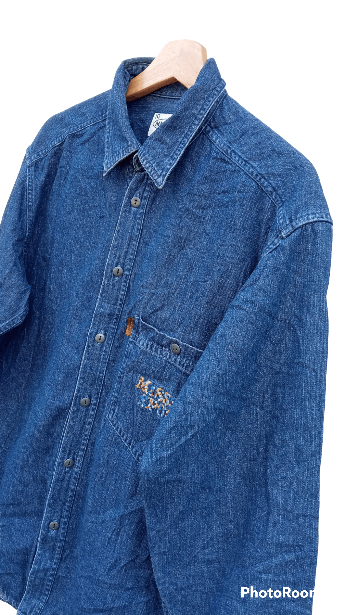 Missoni 🔥🔥Missoni Sport Embroidery Spell Out Denim Shirt Size US M / EU 48-50 / 2 - 10 Thumbnail