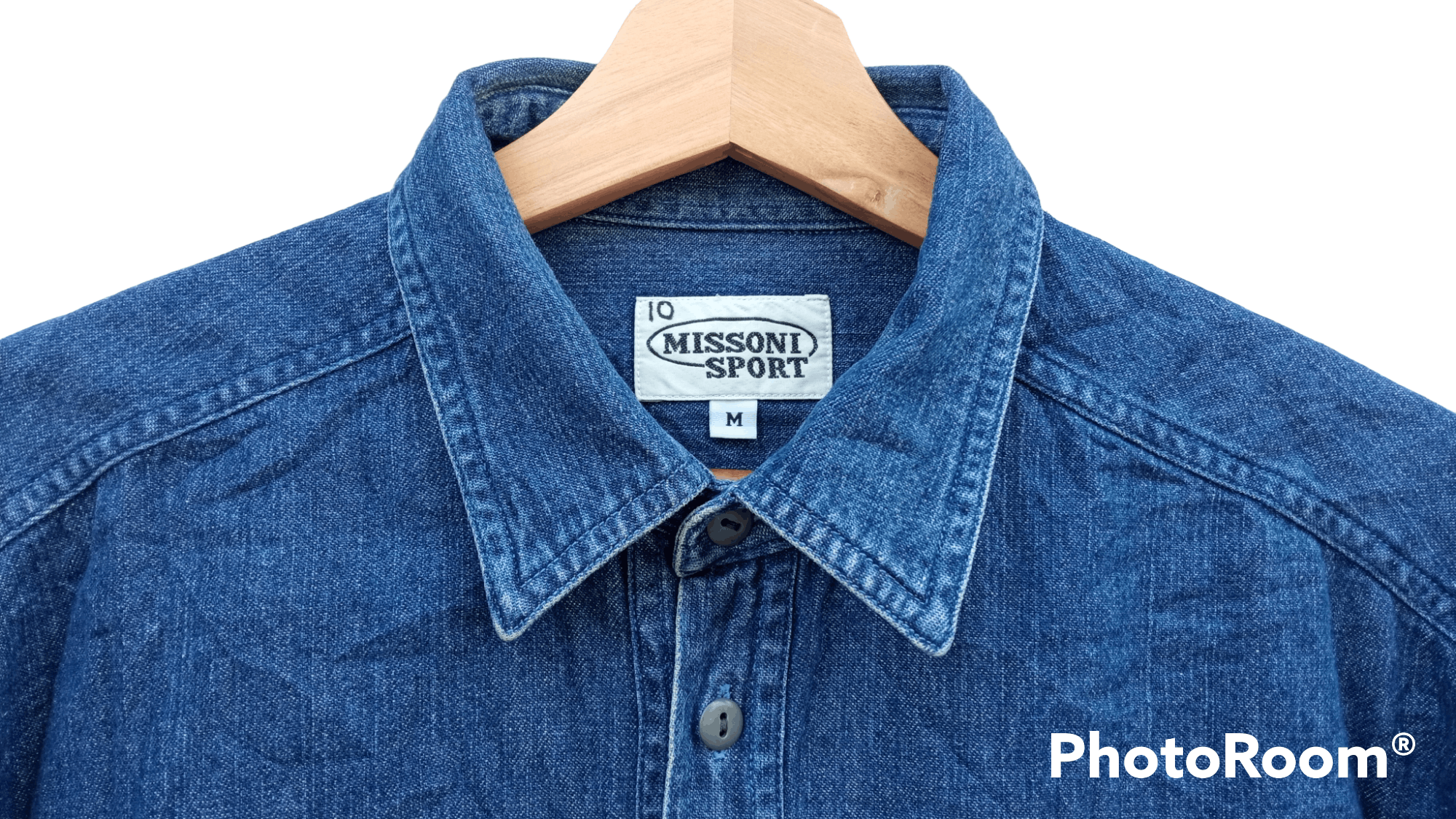 Missoni 🔥🔥Missoni Sport Embroidery Spell Out Denim Shirt Size US M / EU 48-50 / 2 - 19 Thumbnail