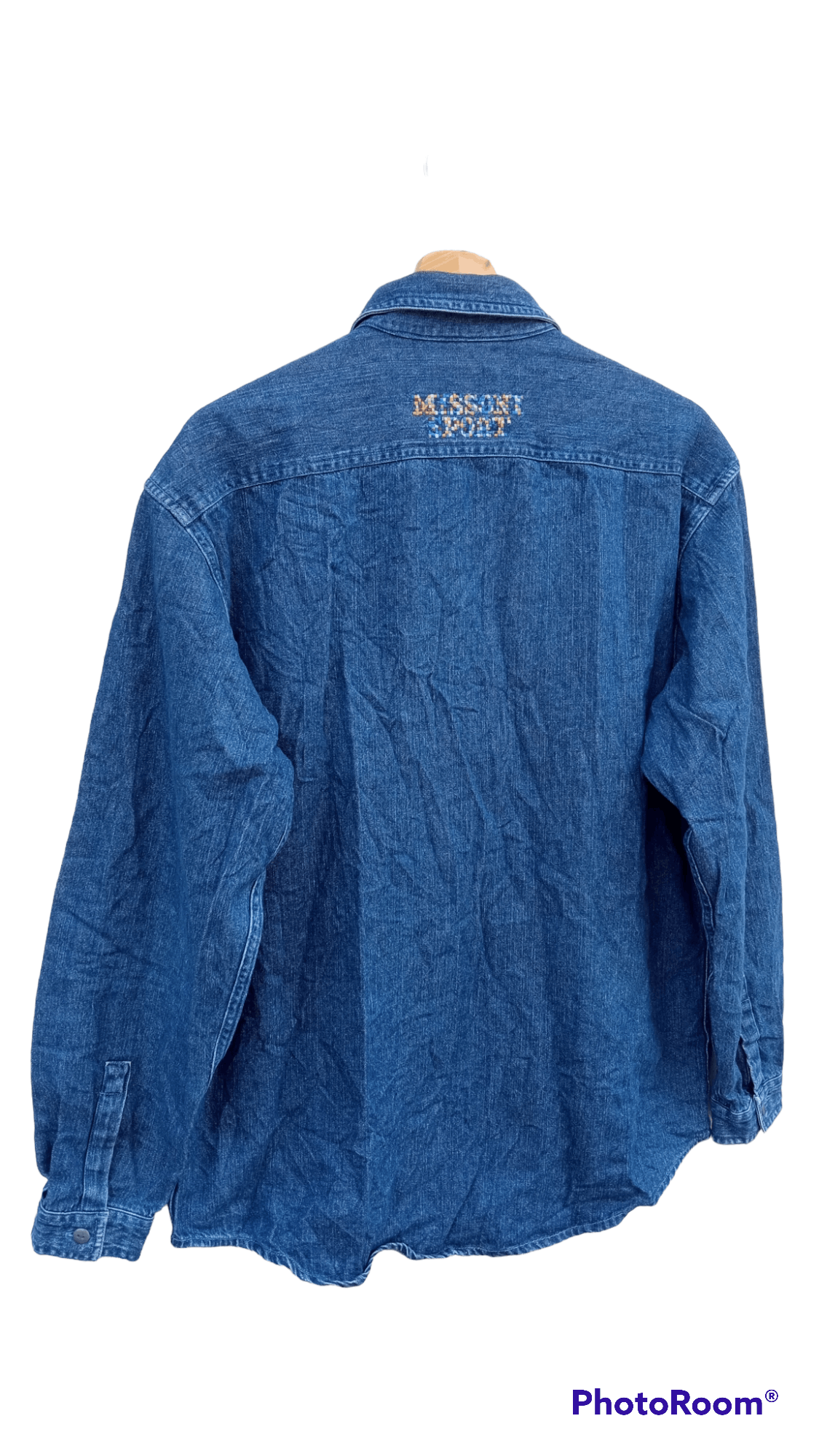 Missoni 🔥🔥Missoni Sport Embroidery Spell Out Denim Shirt Size US M / EU 48-50 / 2 - 22 Thumbnail