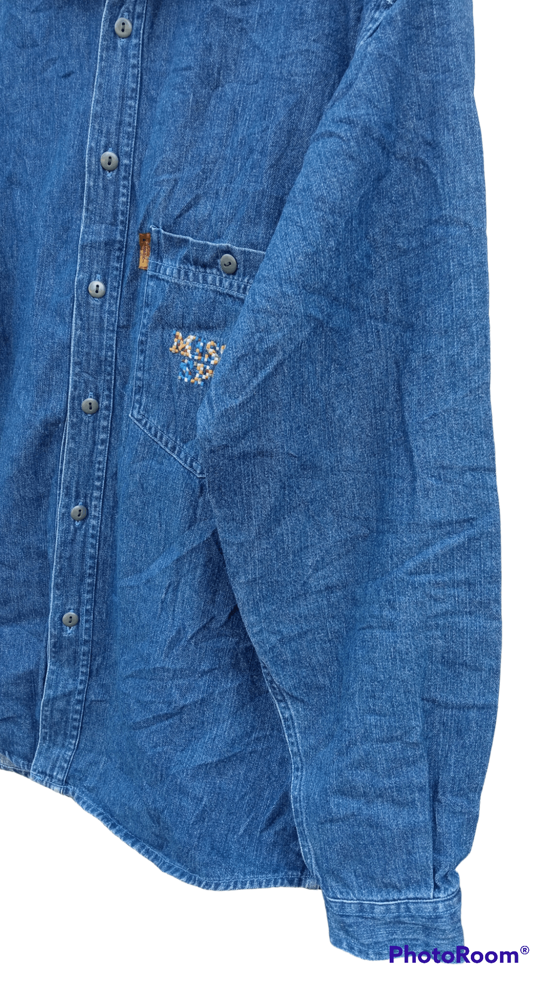 Missoni 🔥🔥Missoni Sport Embroidery Spell Out Denim Shirt Size US M / EU 48-50 / 2 - 11 Thumbnail