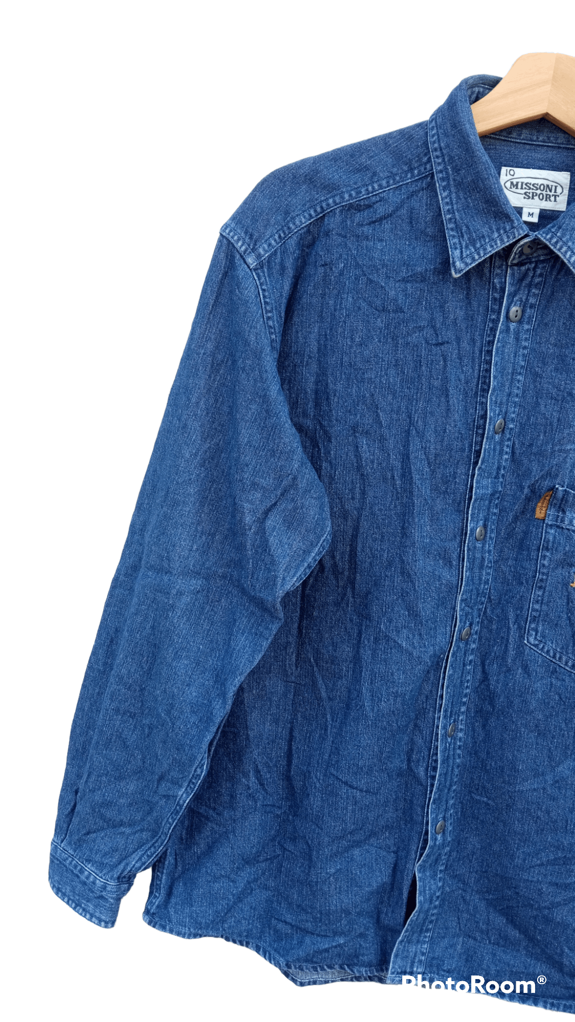 Missoni 🔥🔥Missoni Sport Embroidery Spell Out Denim Shirt Size US M / EU 48-50 / 2 - 9 Thumbnail