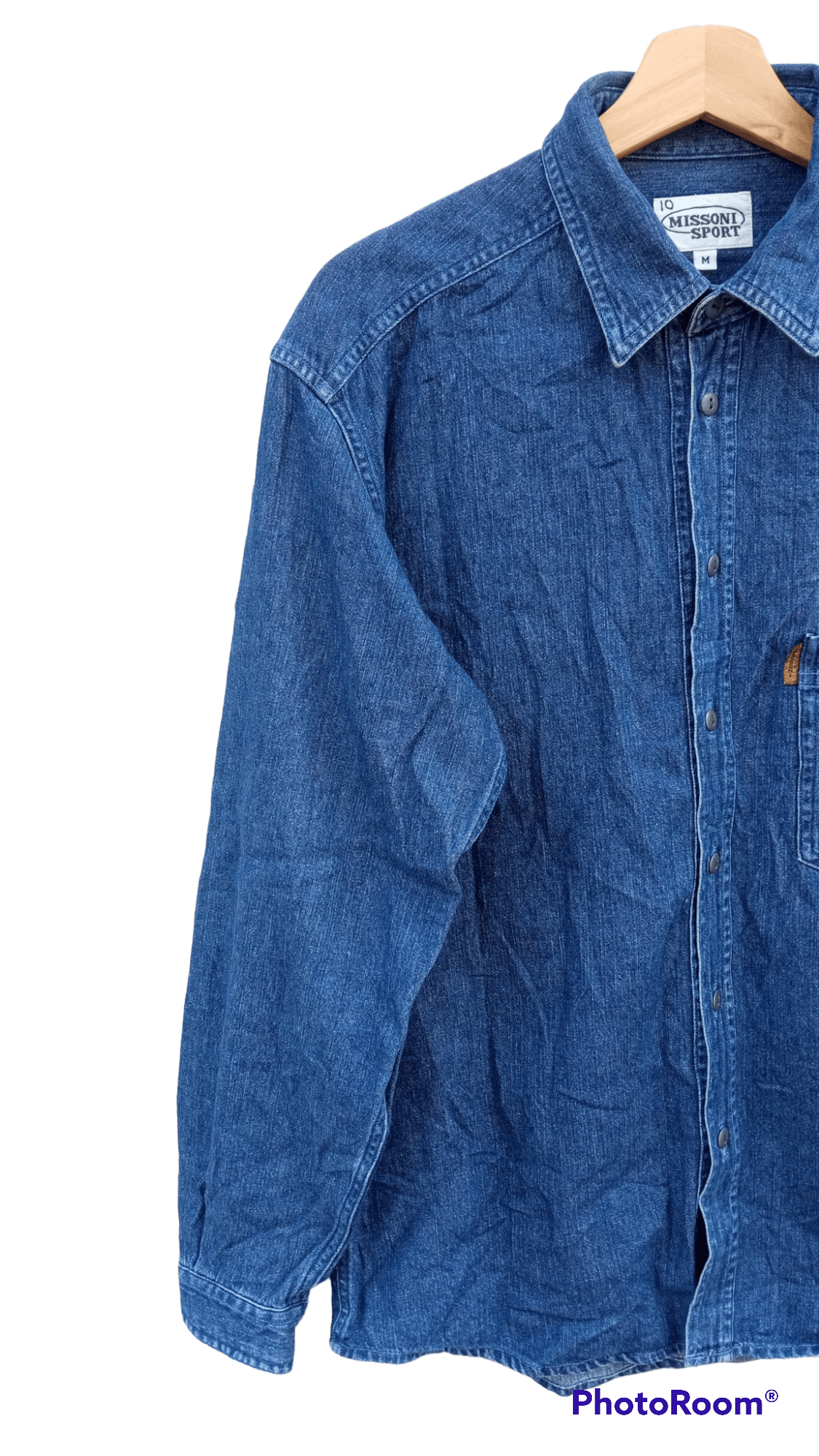 Missoni 🔥🔥Missoni Sport Embroidery Spell Out Denim Shirt Size US M / EU 48-50 / 2 - 4 Thumbnail