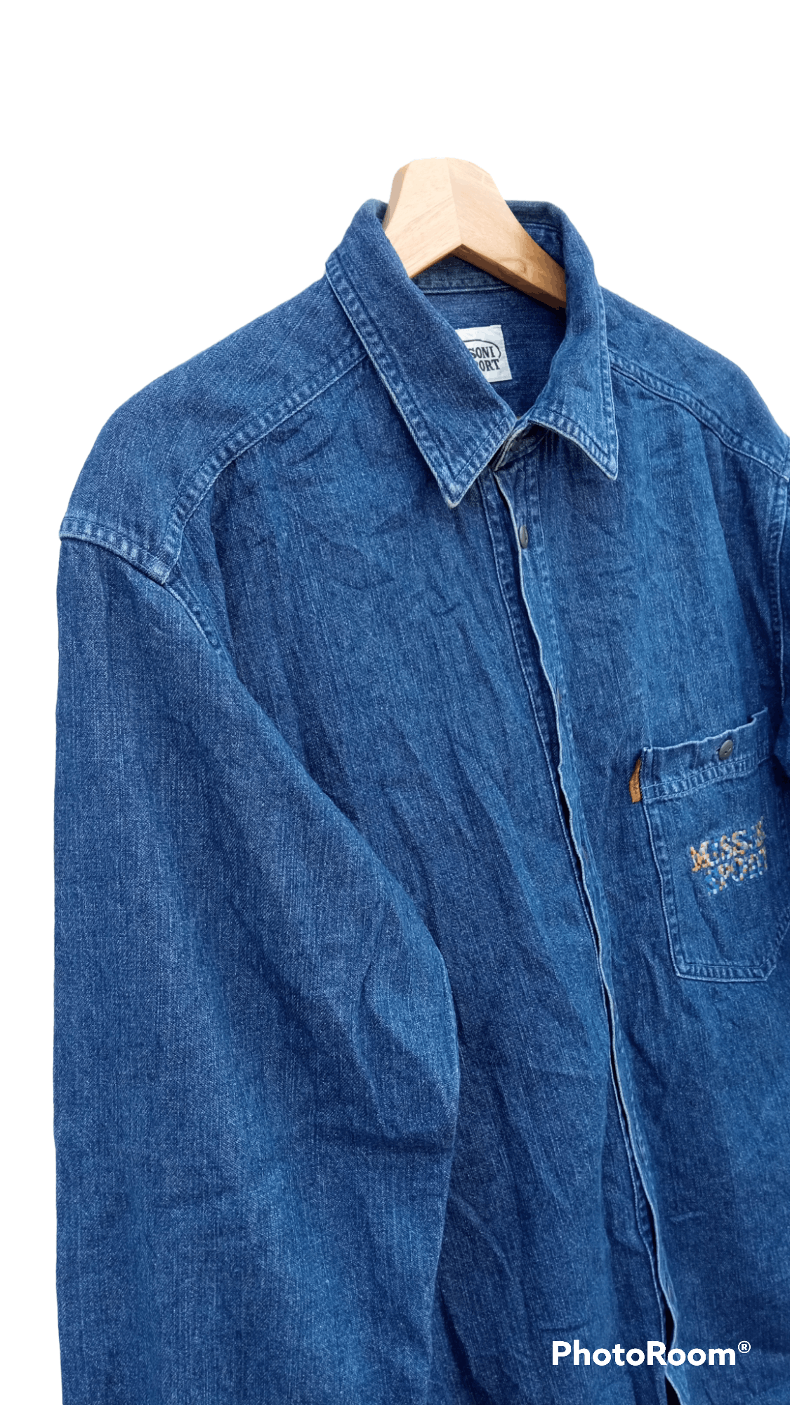 Missoni 🔥🔥Missoni Sport Embroidery Spell Out Denim Shirt Size US M / EU 48-50 / 2 - 6 Thumbnail