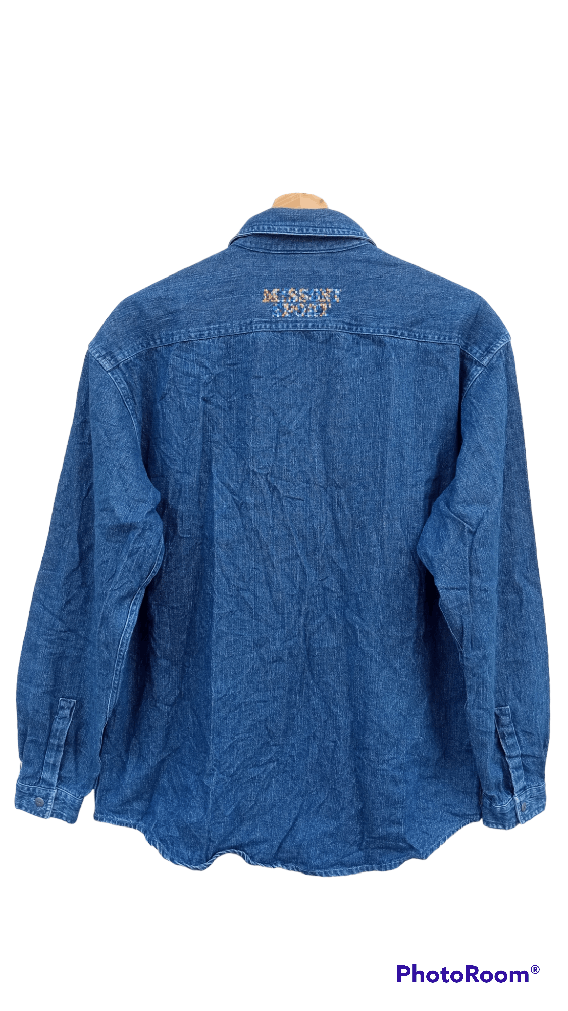 Missoni 🔥🔥Missoni Sport Embroidery Spell Out Denim Shirt Size US M / EU 48-50 / 2 - 21 Thumbnail