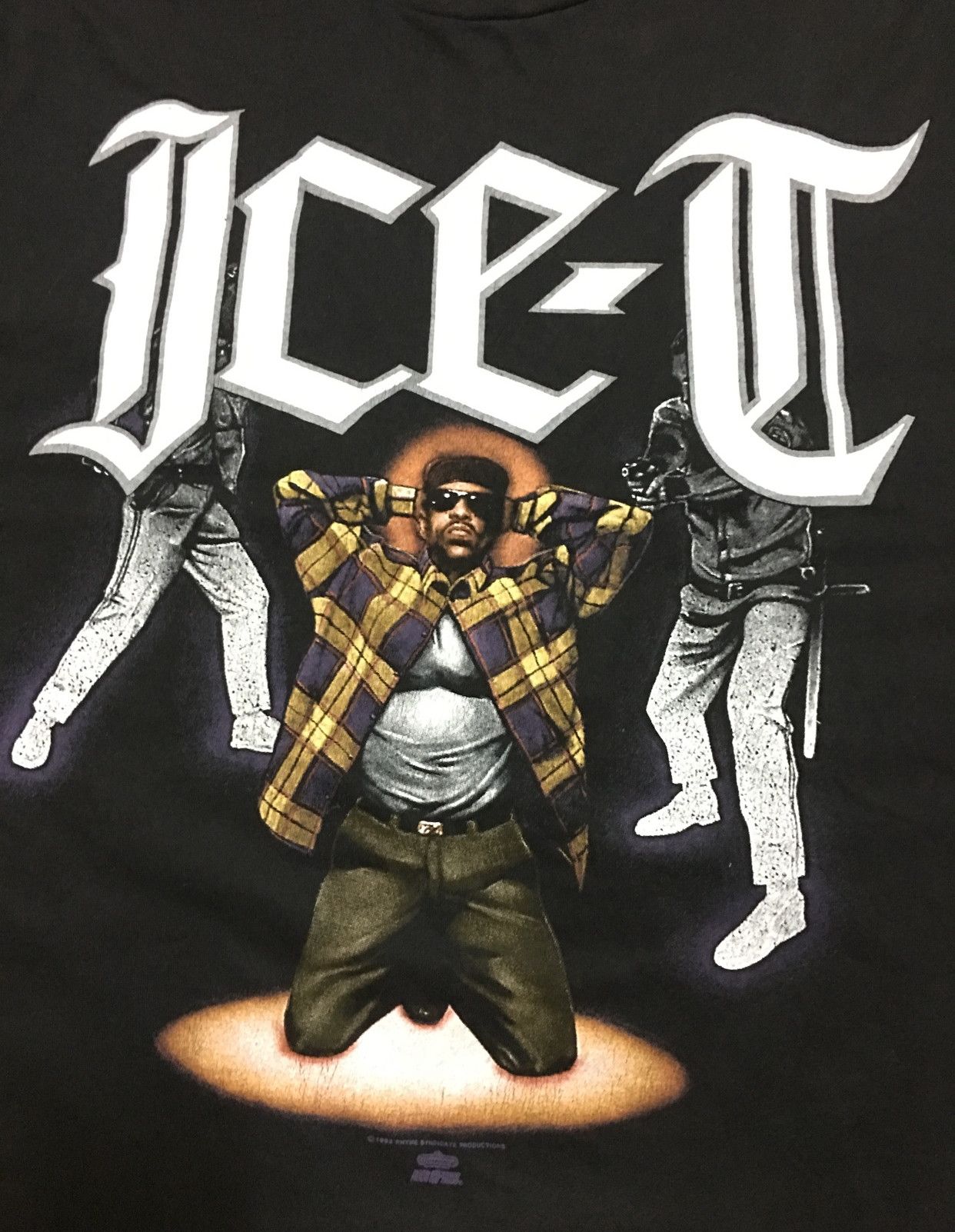 Vintage Vintage Ice T Original Gangster 1992 Promo T-Shirt Size US L / EU 52-54 / 3 - 2 Thumbnail