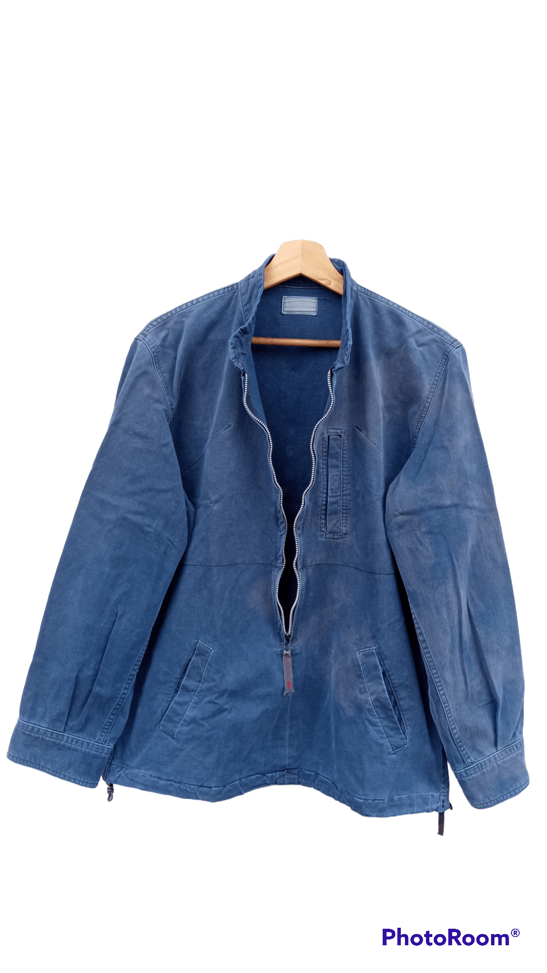 Blue Blue Japan × Japanese Brand × Vintage 🔥🔥Blue Blue Japan Indigo Sun Faded Pullover Jacket Size US L / EU 52-54 / 3 - 18 Thumbnail