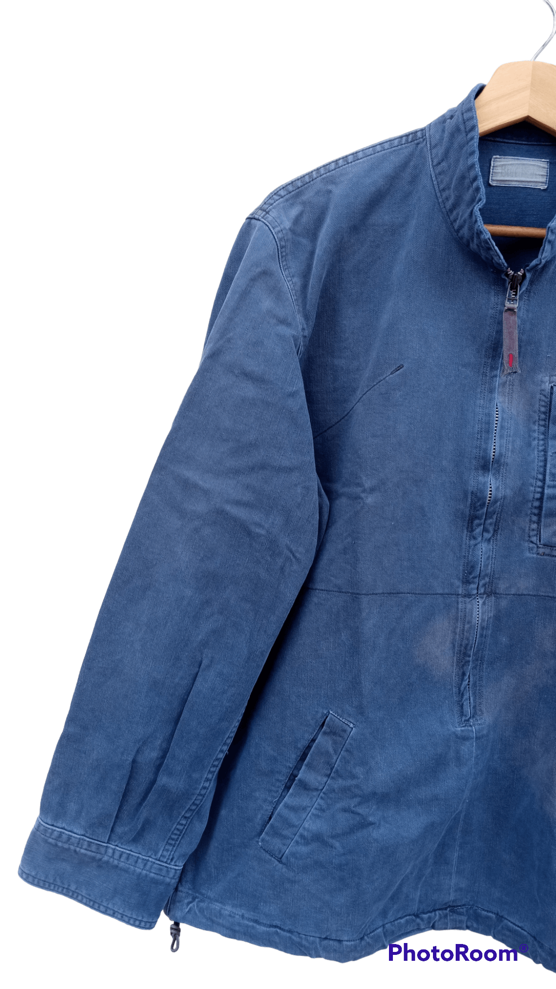 Blue Blue Japan × Japanese Brand × Vintage 🔥🔥Blue Blue Japan Indigo Sun Faded Pullover Jacket Size US L / EU 52-54 / 3 - 8 Thumbnail