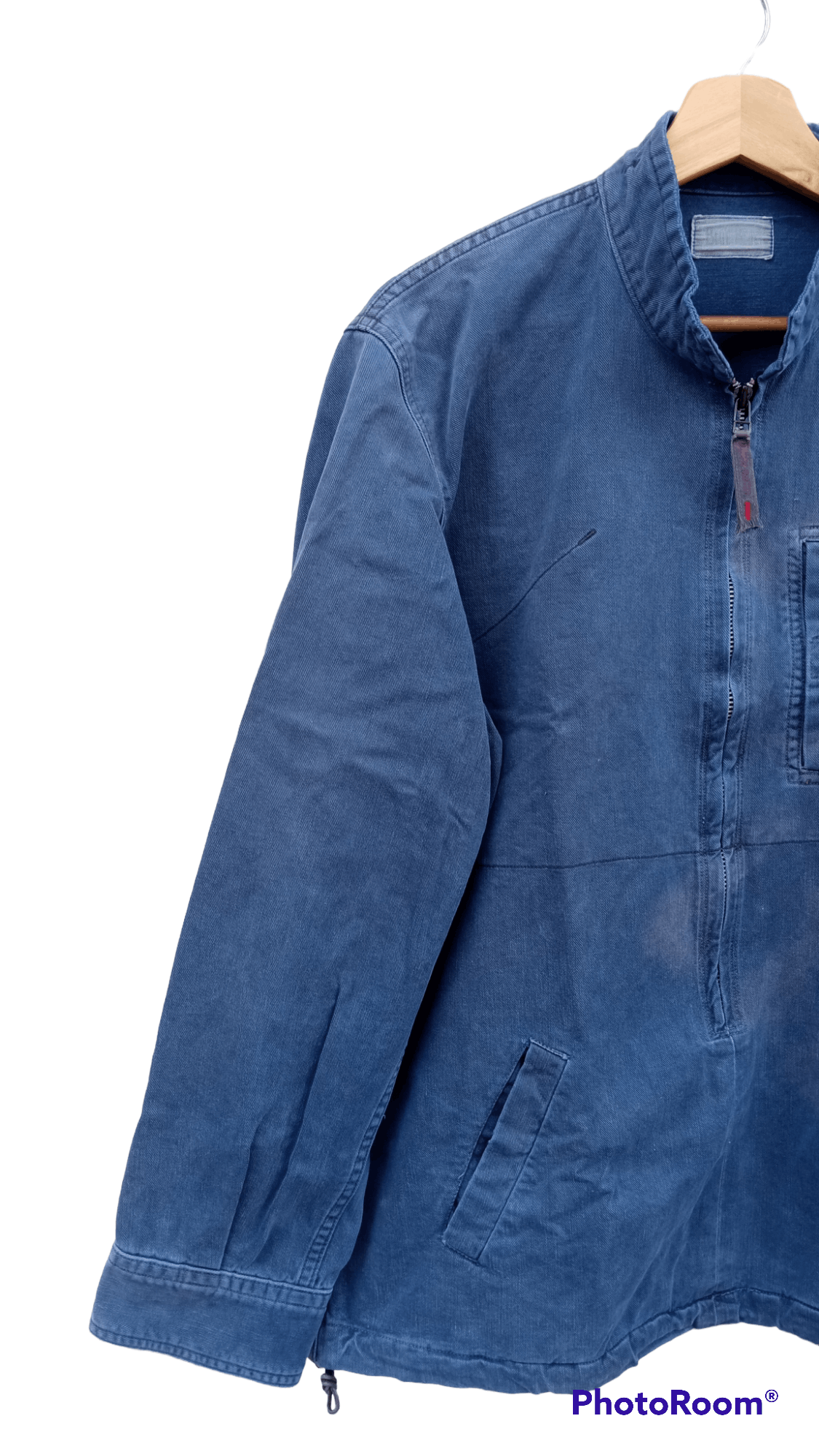 Blue Blue Japan × Japanese Brand × Vintage 🔥🔥Blue Blue Japan Indigo Sun Faded Pullover Jacket Size US L / EU 52-54 / 3 - 4 Thumbnail
