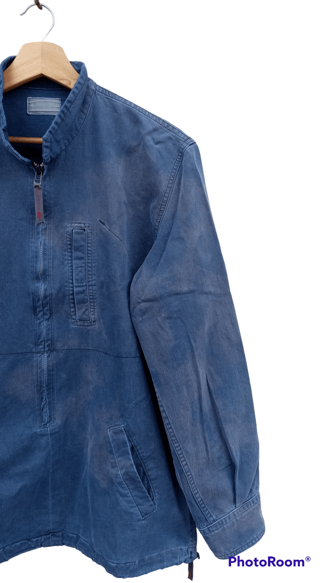 Blue Blue Japan × Japanese Brand × Vintage 🔥🔥Blue Blue Japan Indigo Sun Faded Pullover Jacket Size US L / EU 52-54 / 3 - 5 Thumbnail