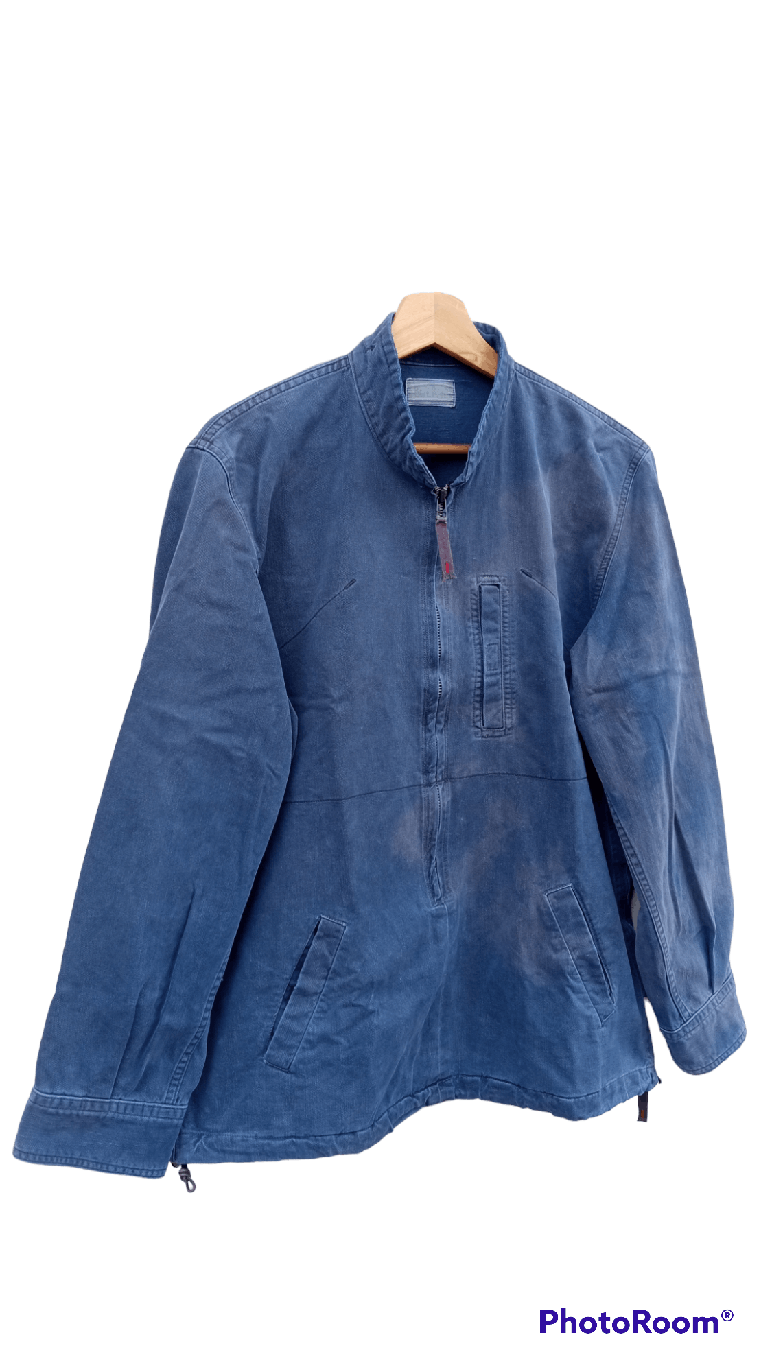 Blue Blue Japan × Japanese Brand × Vintage 🔥🔥Blue Blue Japan Indigo Sun Faded Pullover Jacket Size US L / EU 52-54 / 3 - 2 Thumbnail