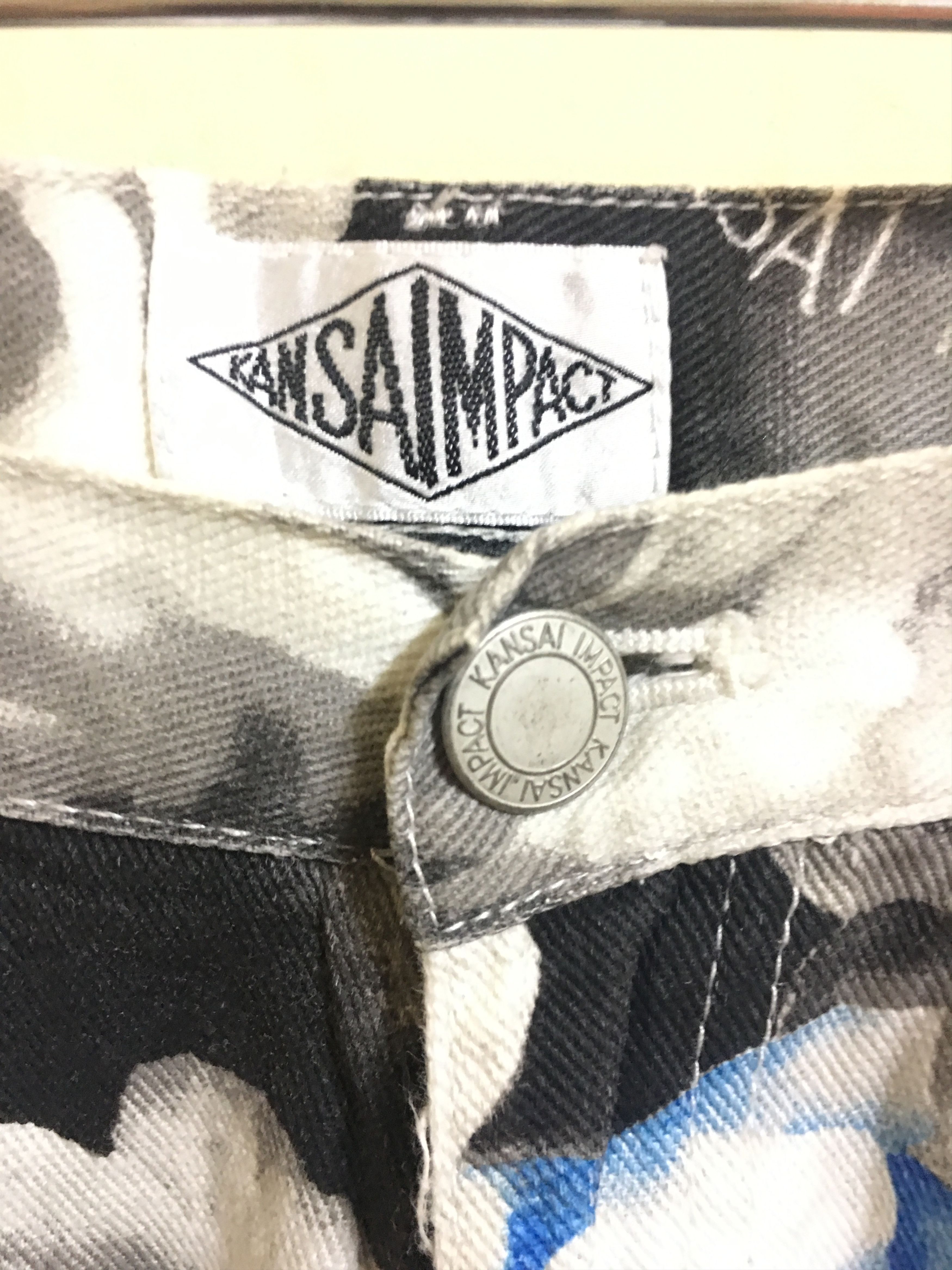 Japanese Brand × Kansai Yamamoto × Vintage Kansai Yamamoto Impact Floral Motif Flare Jeans Size US 27 - 6 Thumbnail