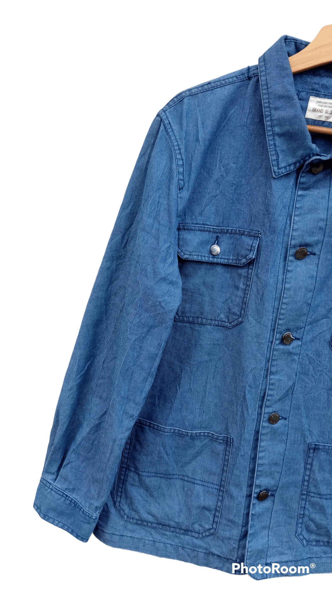 Indigo × Japanese Brand × Vintage 🔥🔥Vintage Style Japanese Brand Grand Global Chore Jacket Size US L / EU 52-54 / 3 - 9 Thumbnail